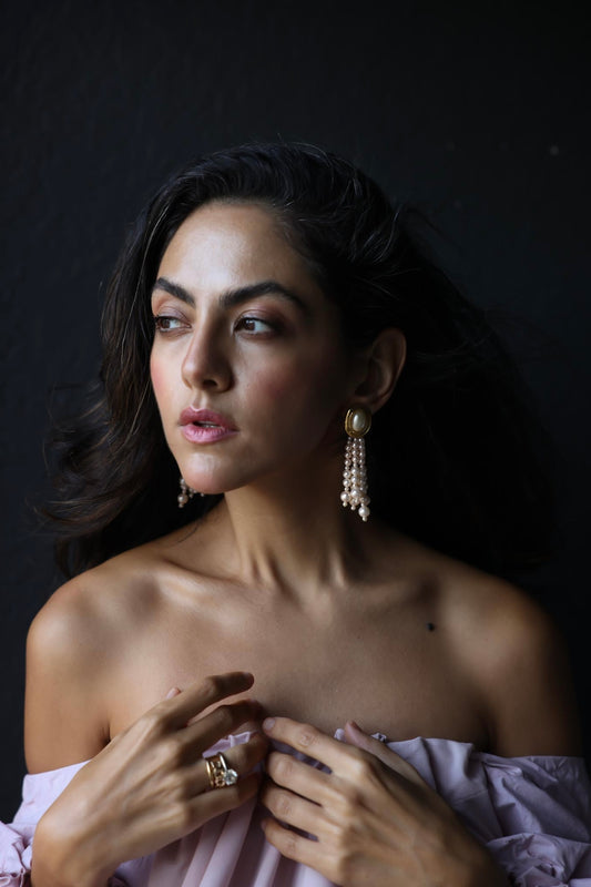 Pearl Cascade Earrings|Vintage Baazaar 