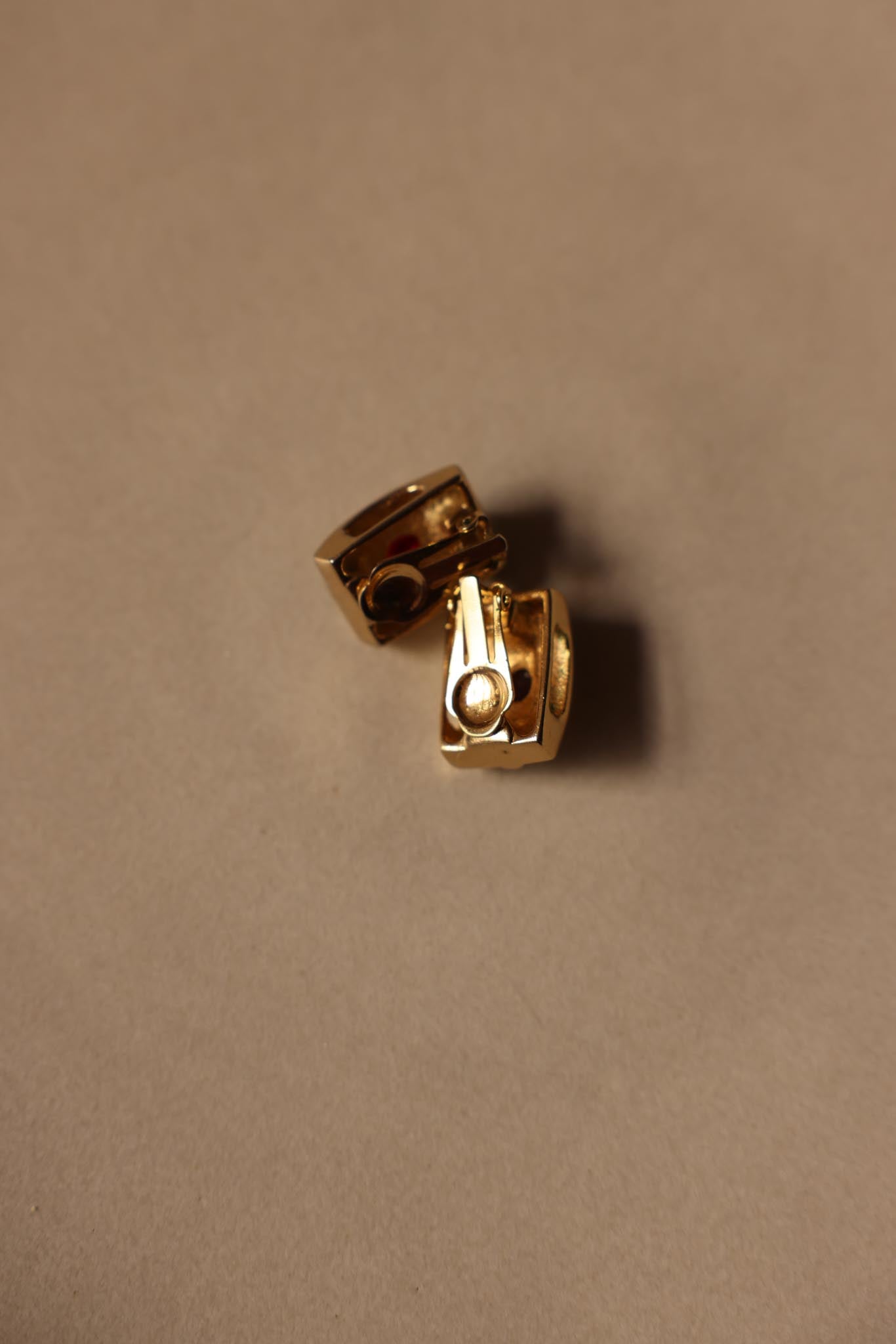 Gold-Tone Multicolor Cabochon Clip-On Earrings