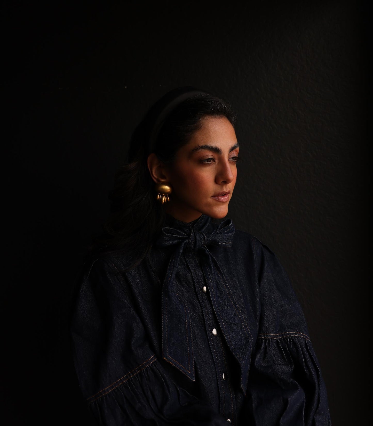 Matte Gold Leaf Cascade  Earrings|Vintage Baazaar 