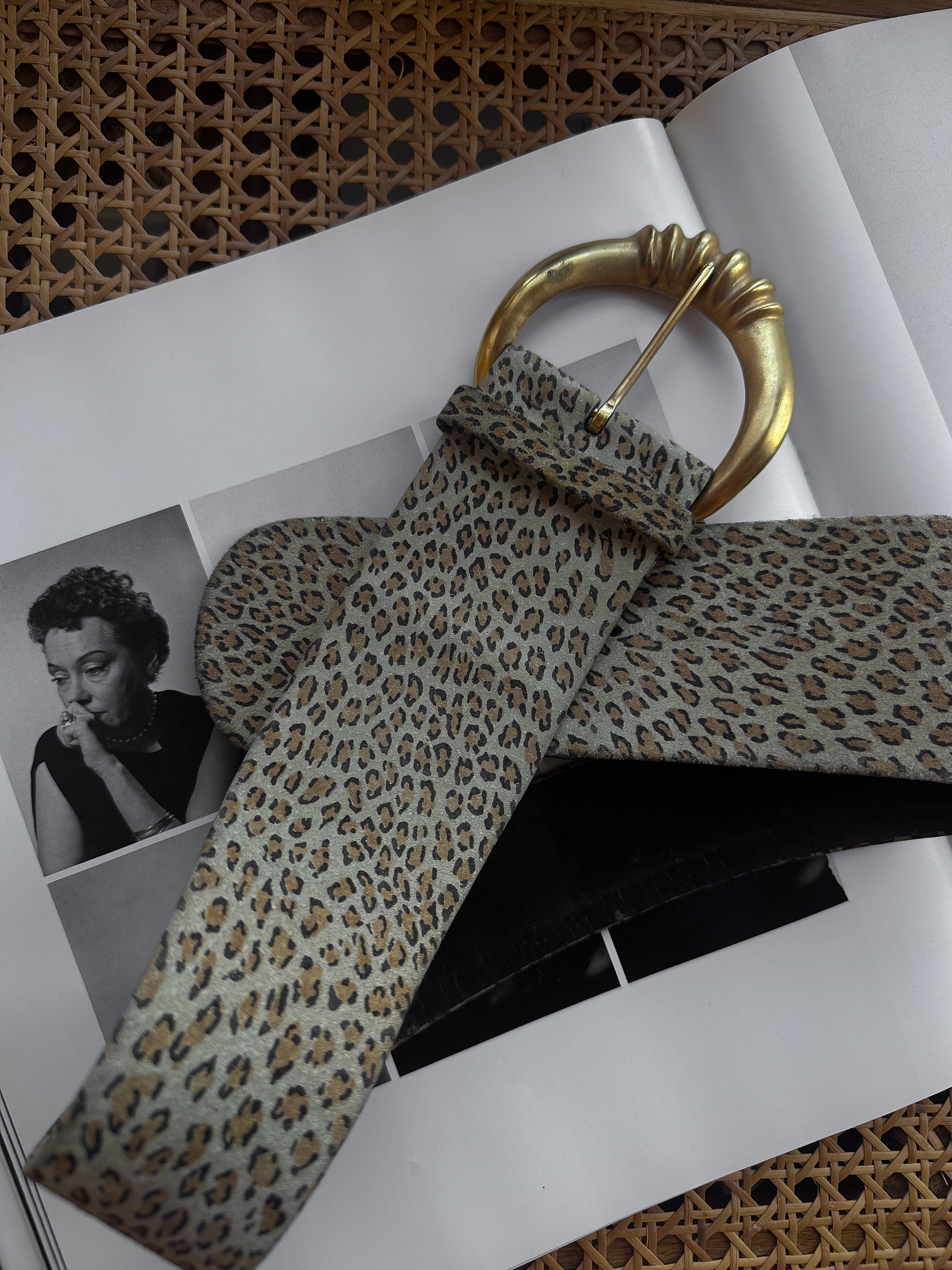 Leopard Gold Statement Belt|Vintage Baazaar 