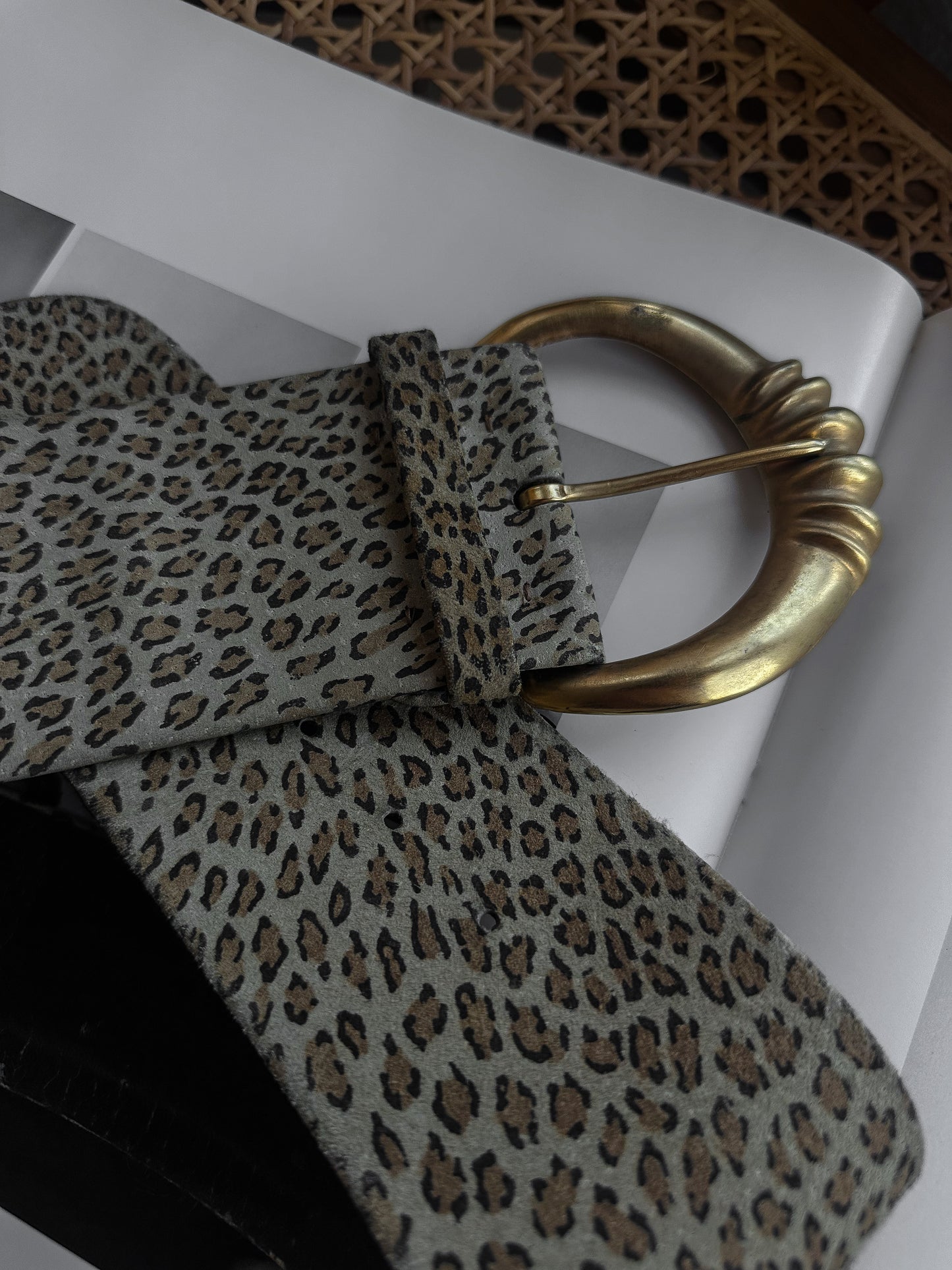 Leopard Gold Statement Belt|Vintage Baazaar 
