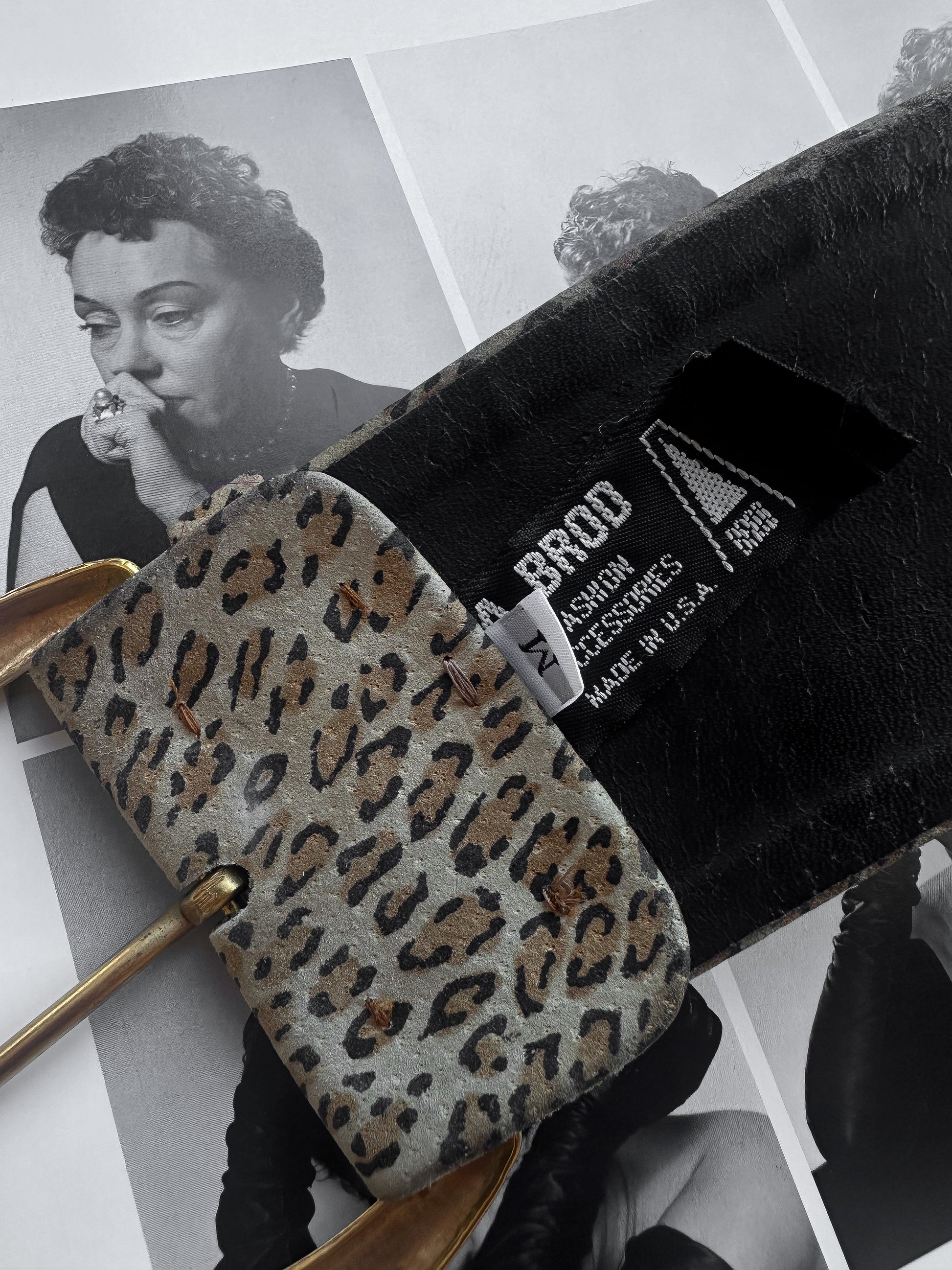 Leopard Gold Statement Belt|Vintage Baazaar 