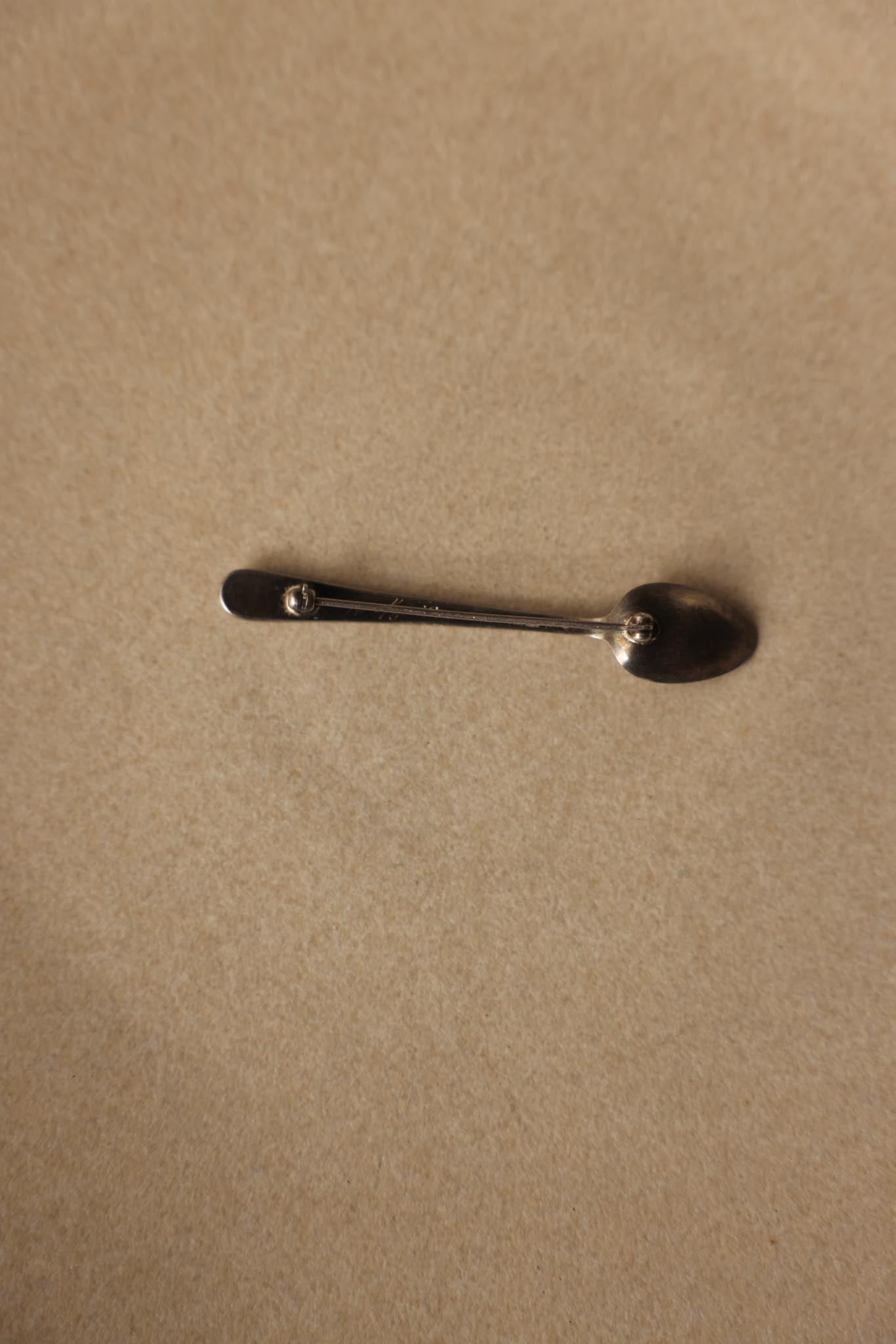 Silver Plated Spoon Brooch