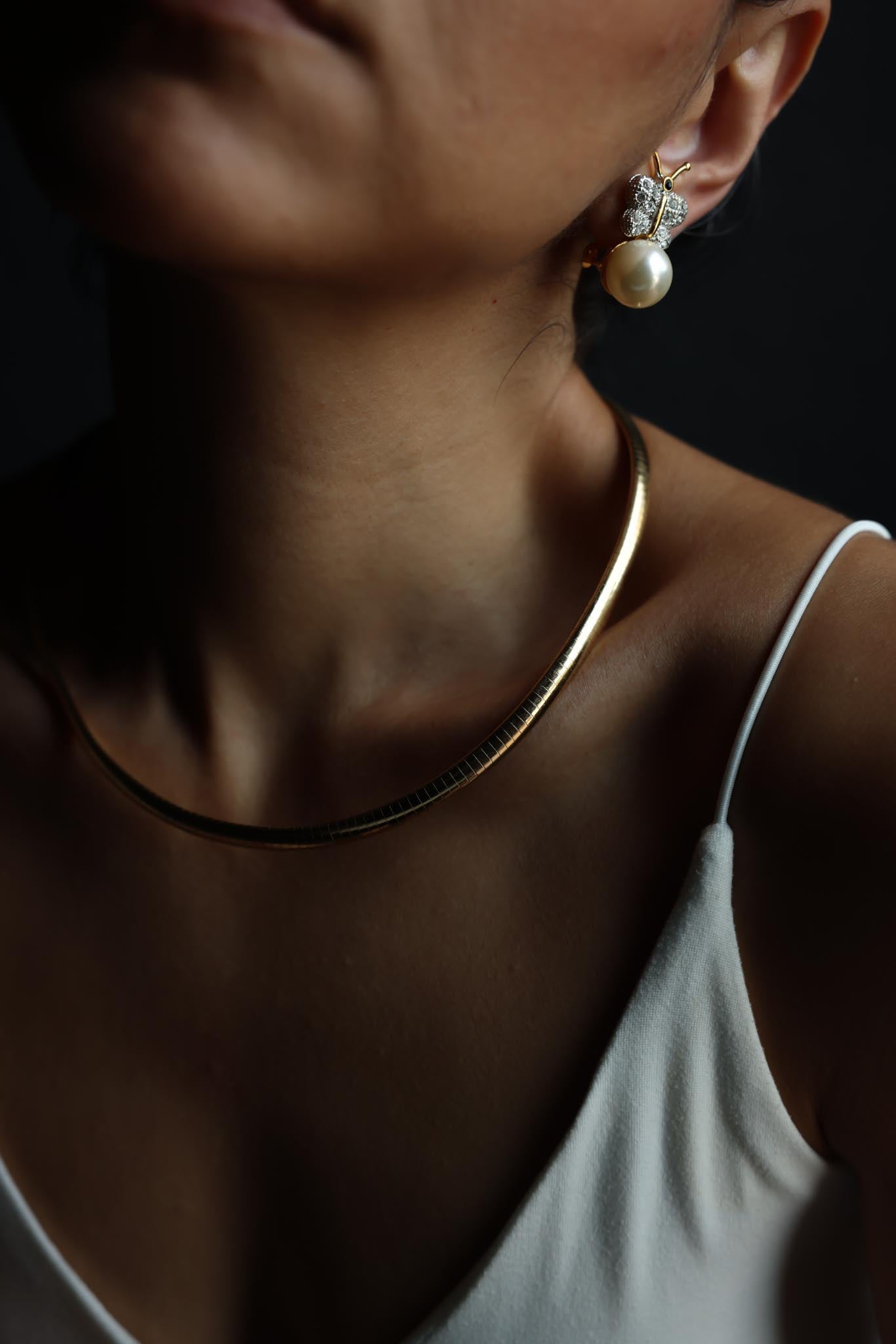 Gold Plated Omega Collar Necklace