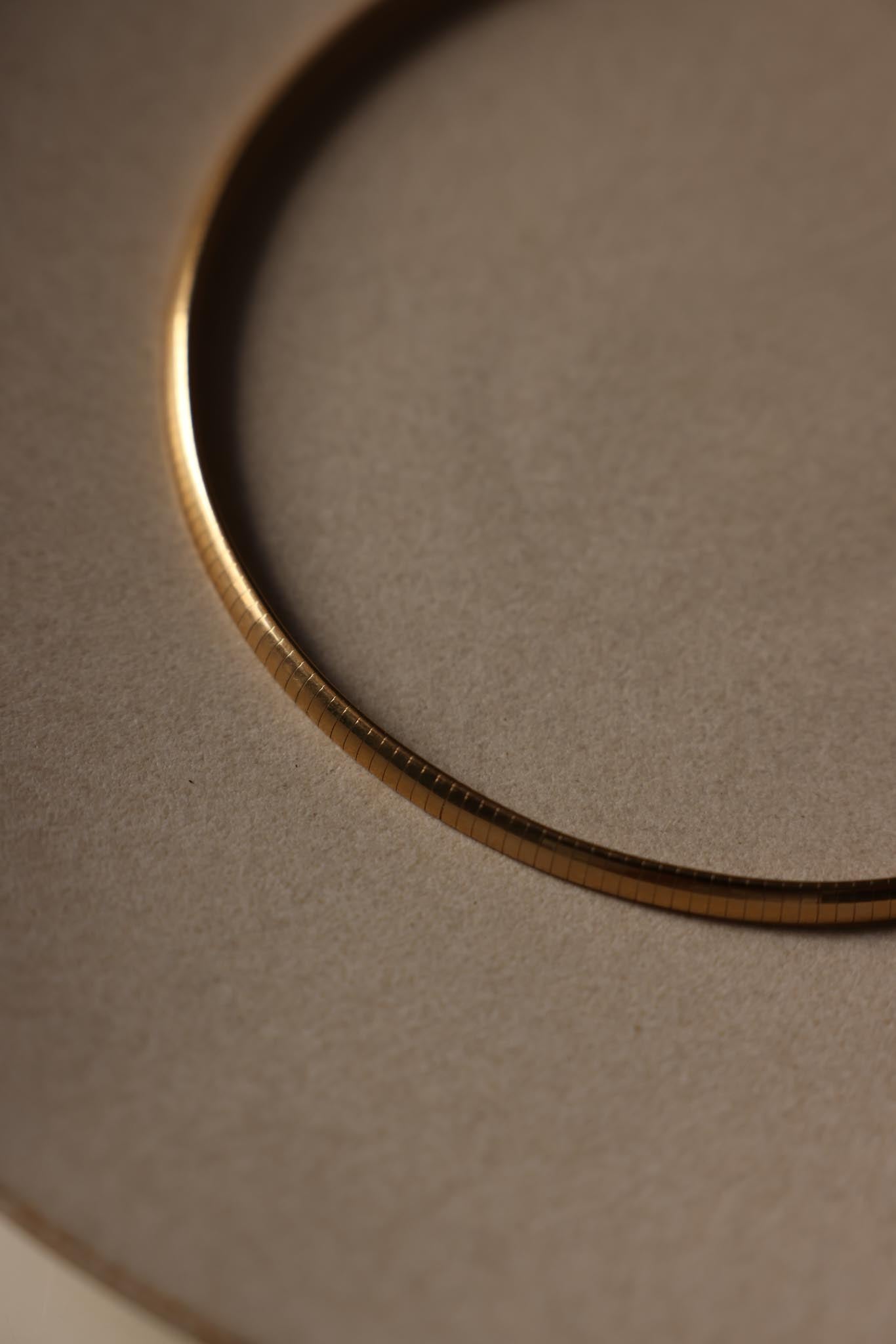 Gold Plated Omega Collar Necklace