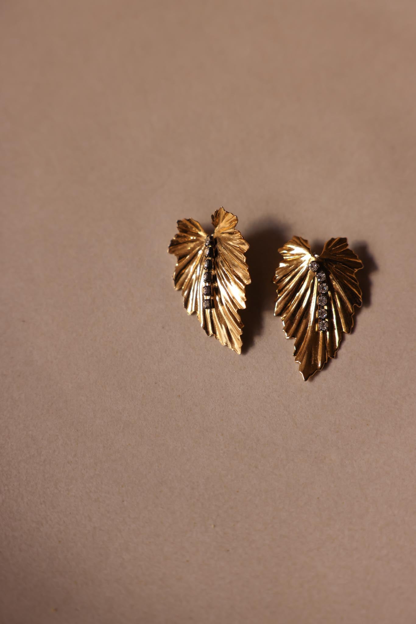 Gold Leaf Pierced Earrings