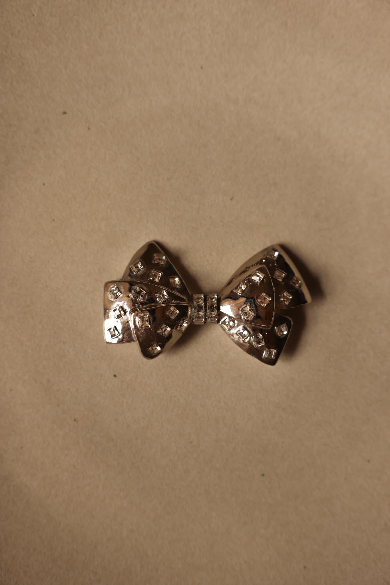 Radiant Bow Rhinestone Brooch
