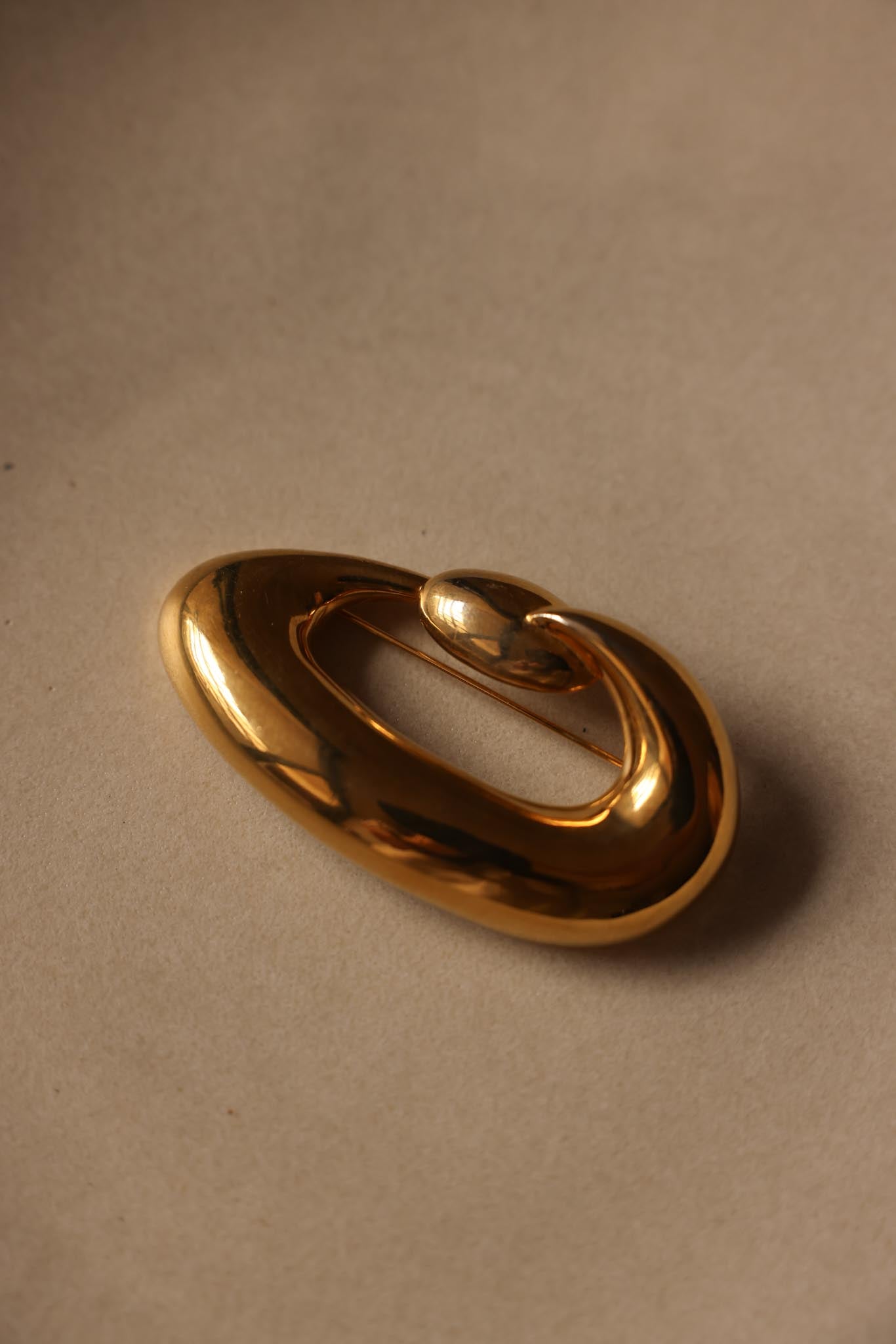 Liz Claiborne Gold-Tone Sculptural Brooch