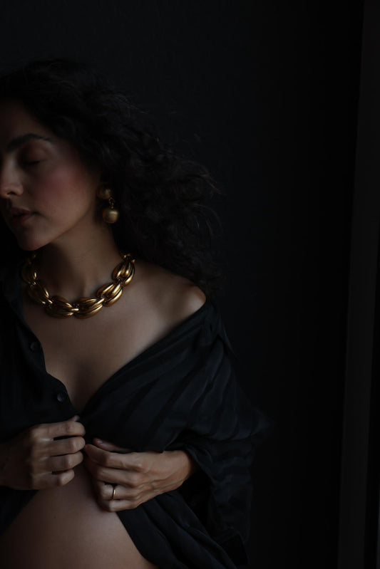 Anne Klein Matte Gold Statement Necklace