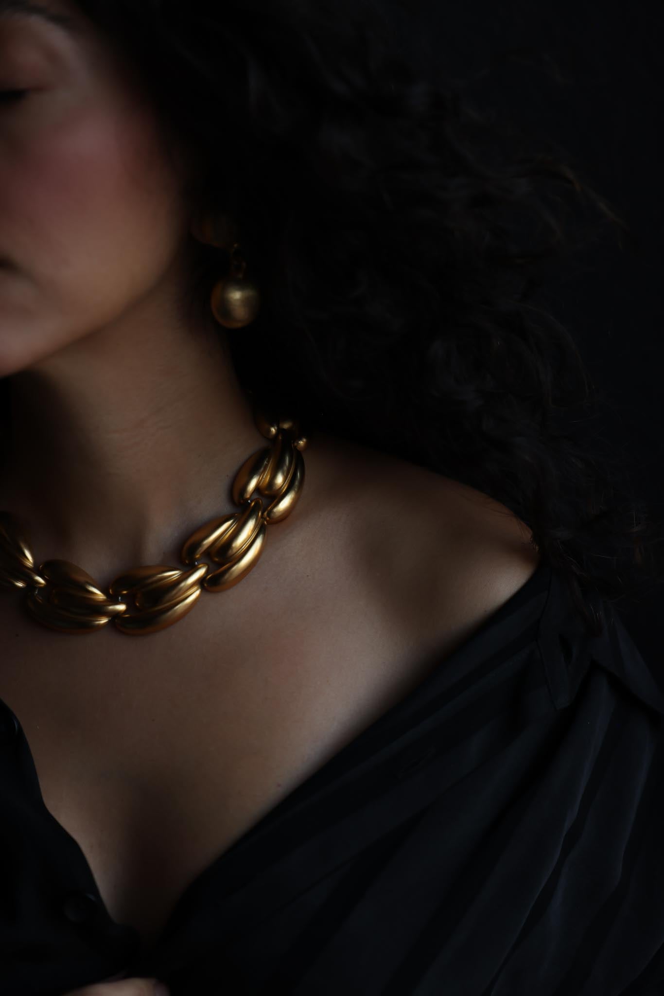Anne Klein Matte Gold Statement Necklace