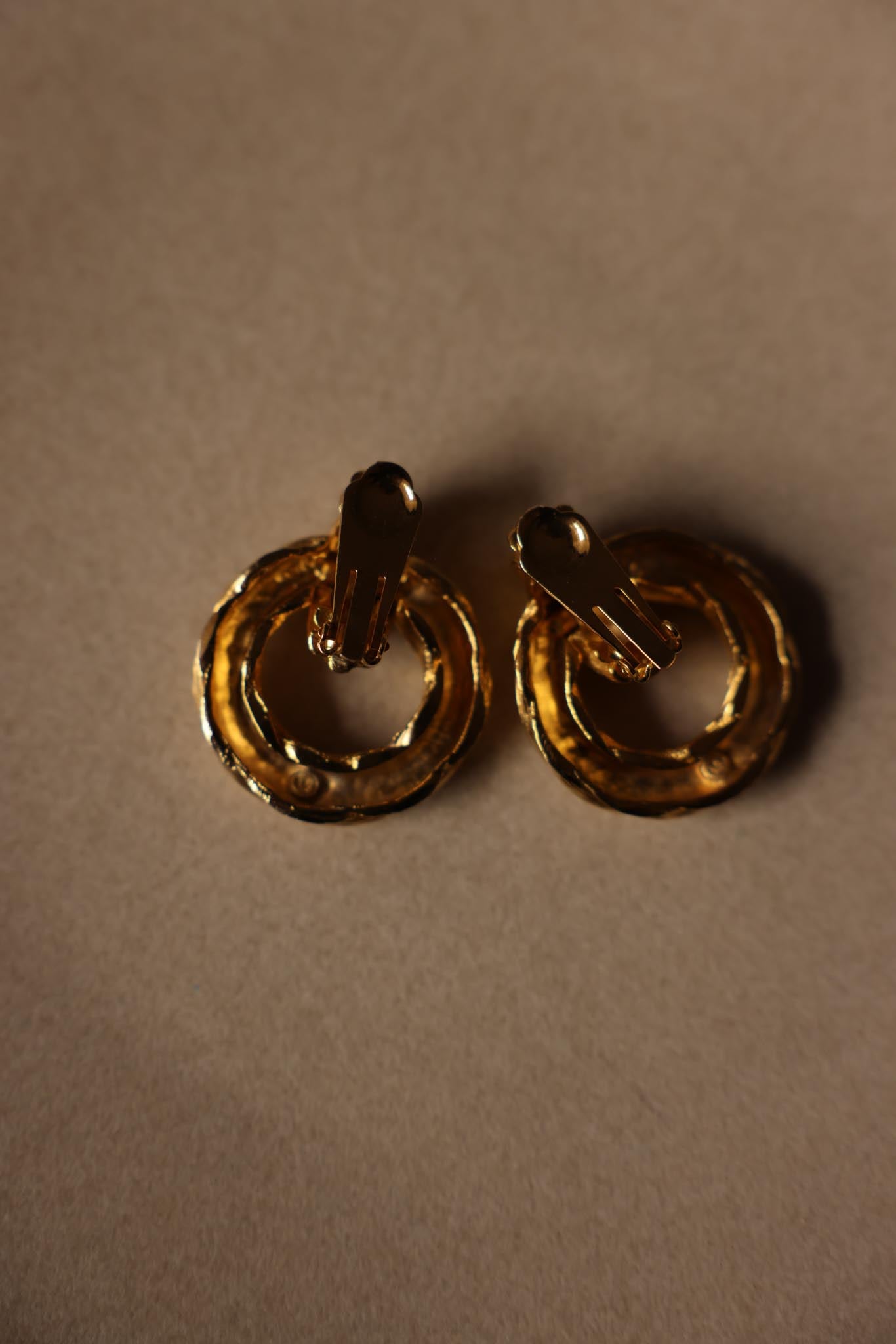 Les Bernard Gold-Tone Twisted Knot Clip-On Earrings