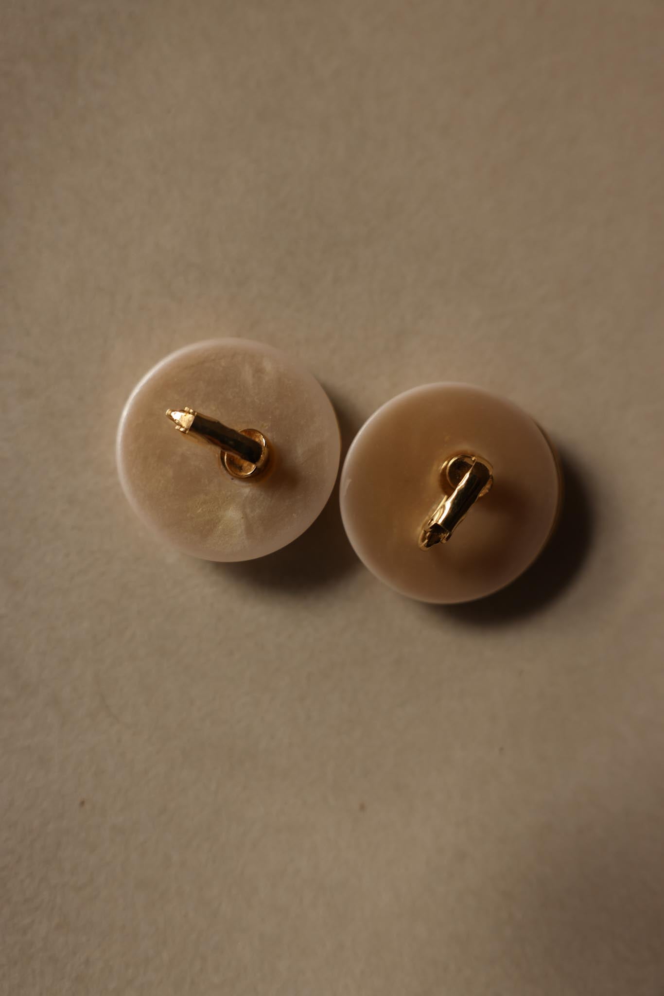 Golden Swirl Faux Pearl Clip-On Earrings