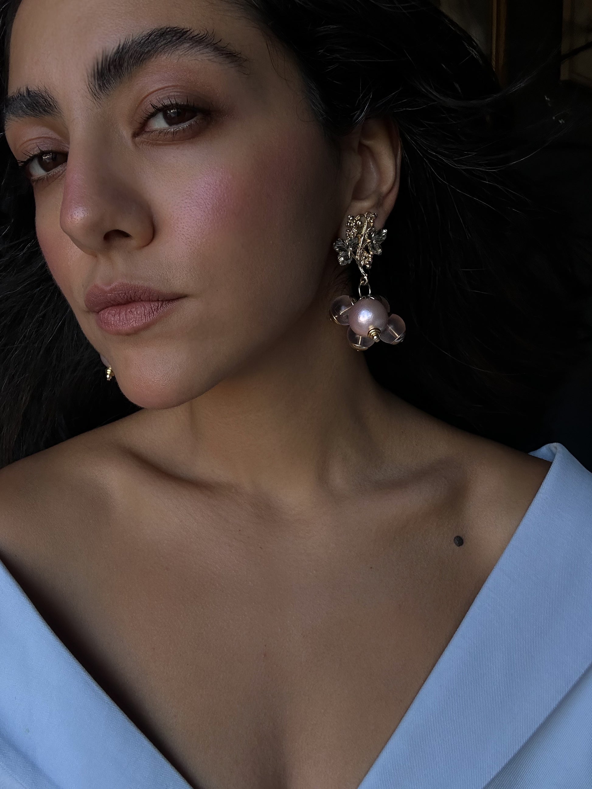 Blushing Grapevine Earrings|Vintage Baazaar 