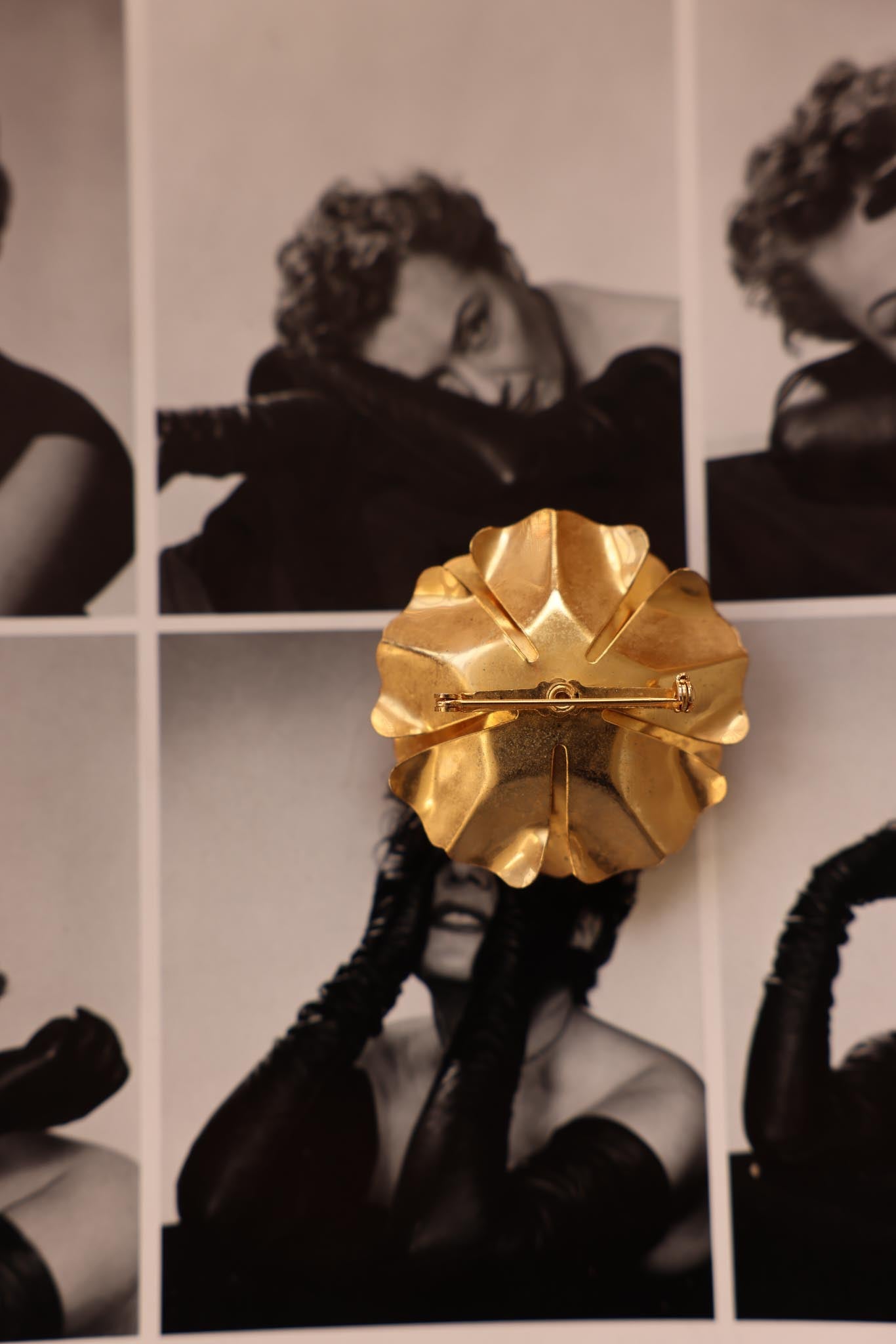 Golden Petal Pearl Brooch|Vintage Baazaar 