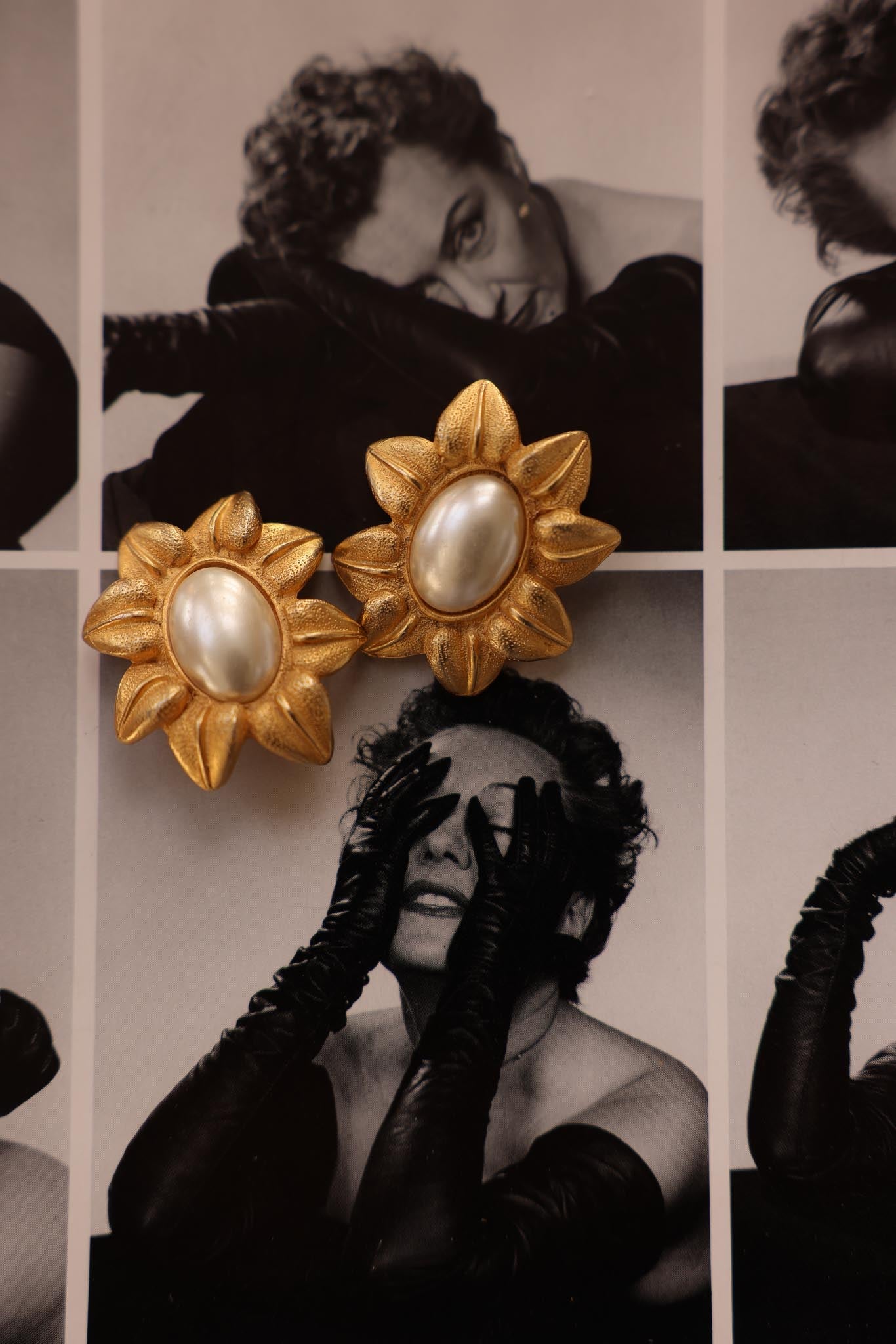Golden Bloom  Earrings|Vintage Baazaar 