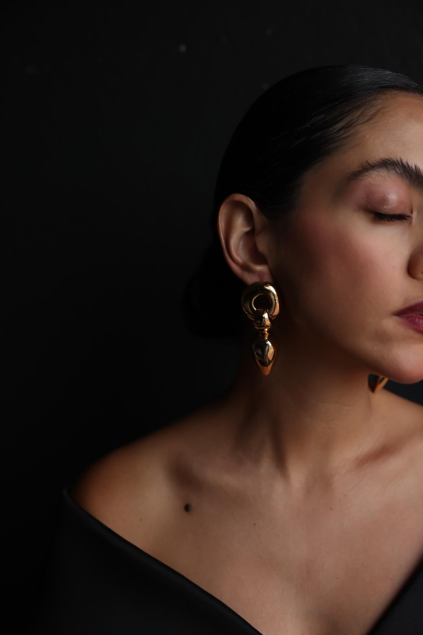 Gold-Tone Drop Earrings