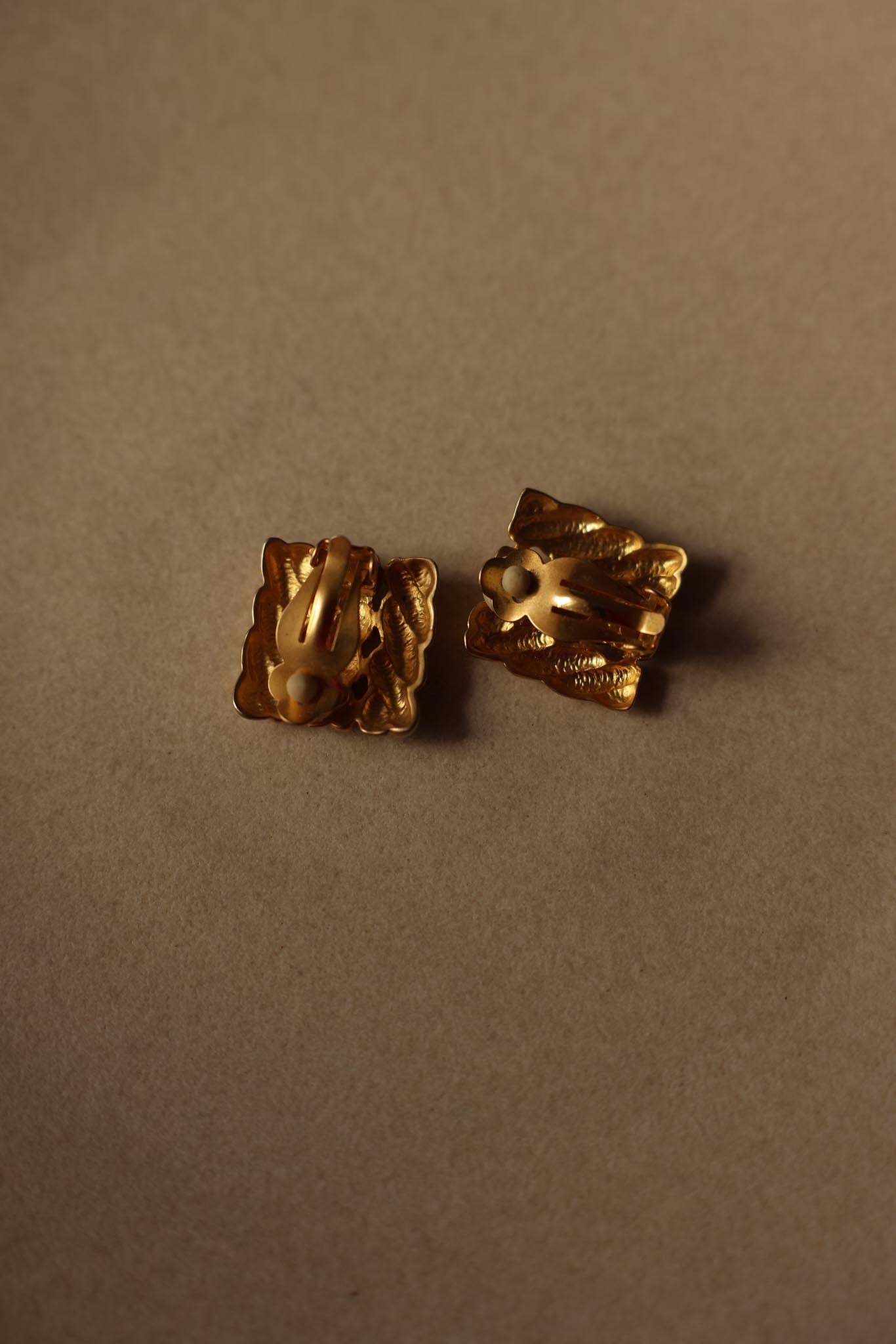 Matte Gold Braided Clip-On Earrings|Vintage Baazaar 