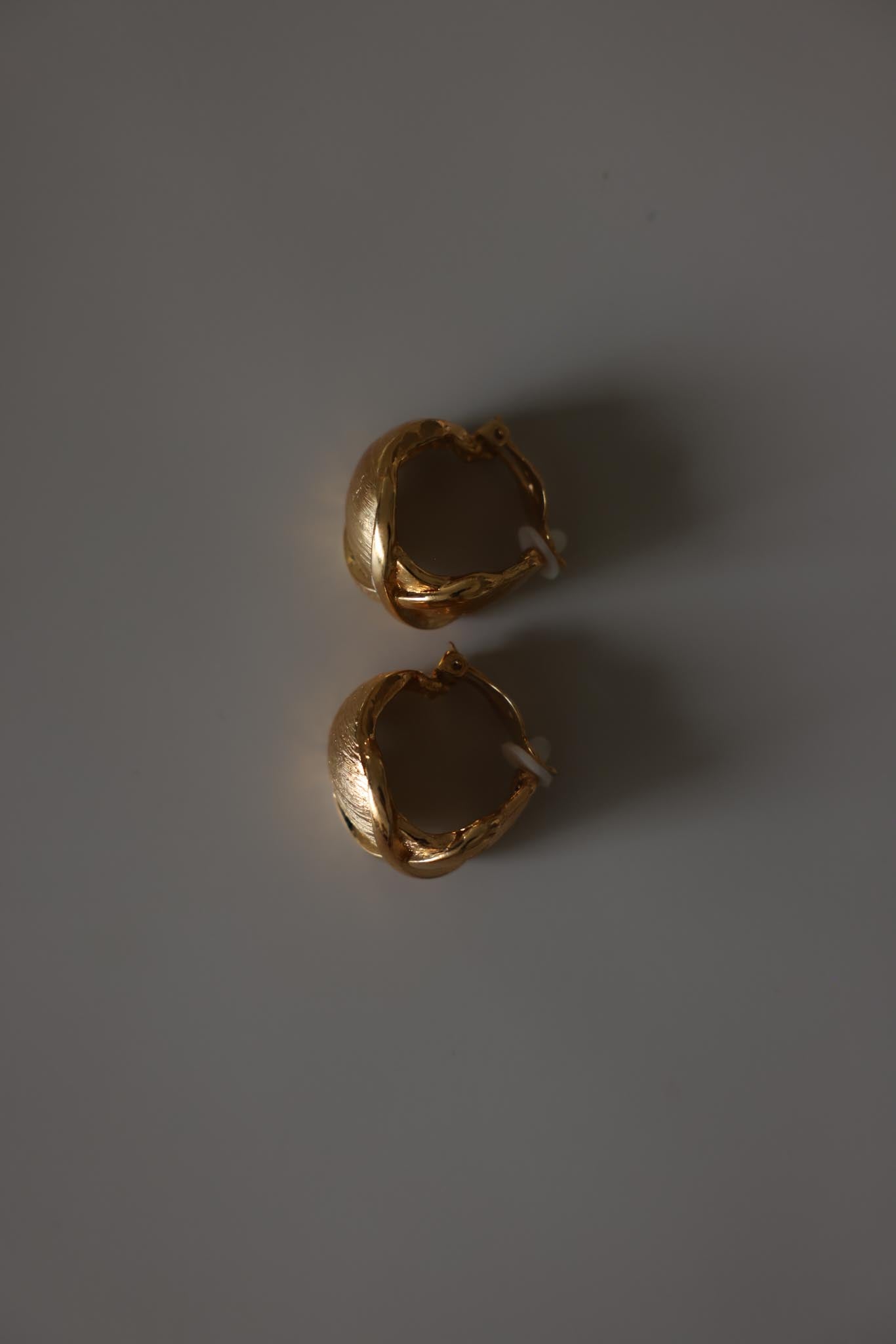 Brushed Gold Knot Clip-On Earrings