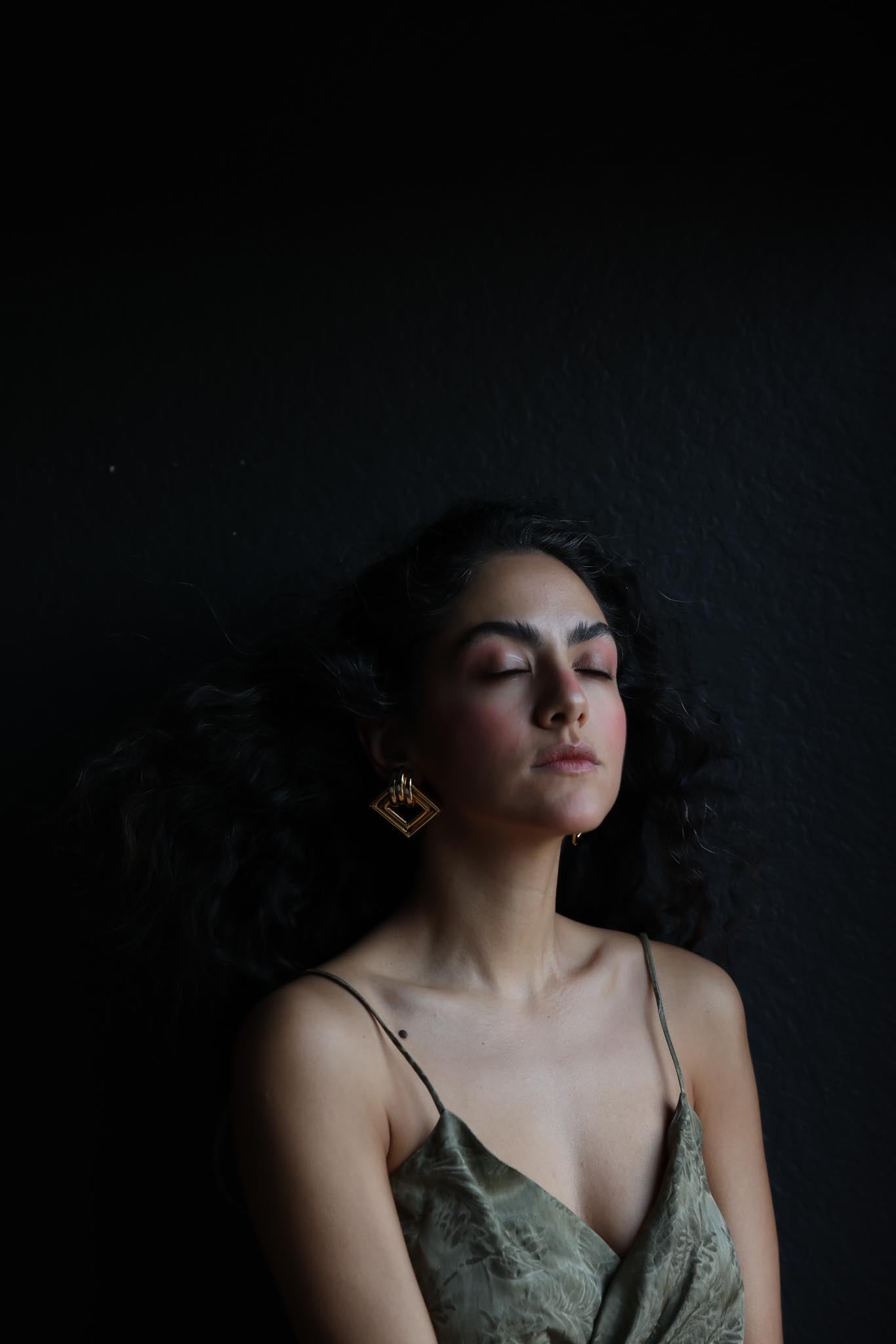 Bold Geometric Gold-Tone Pierced Earrings|Vintage Baazaar 