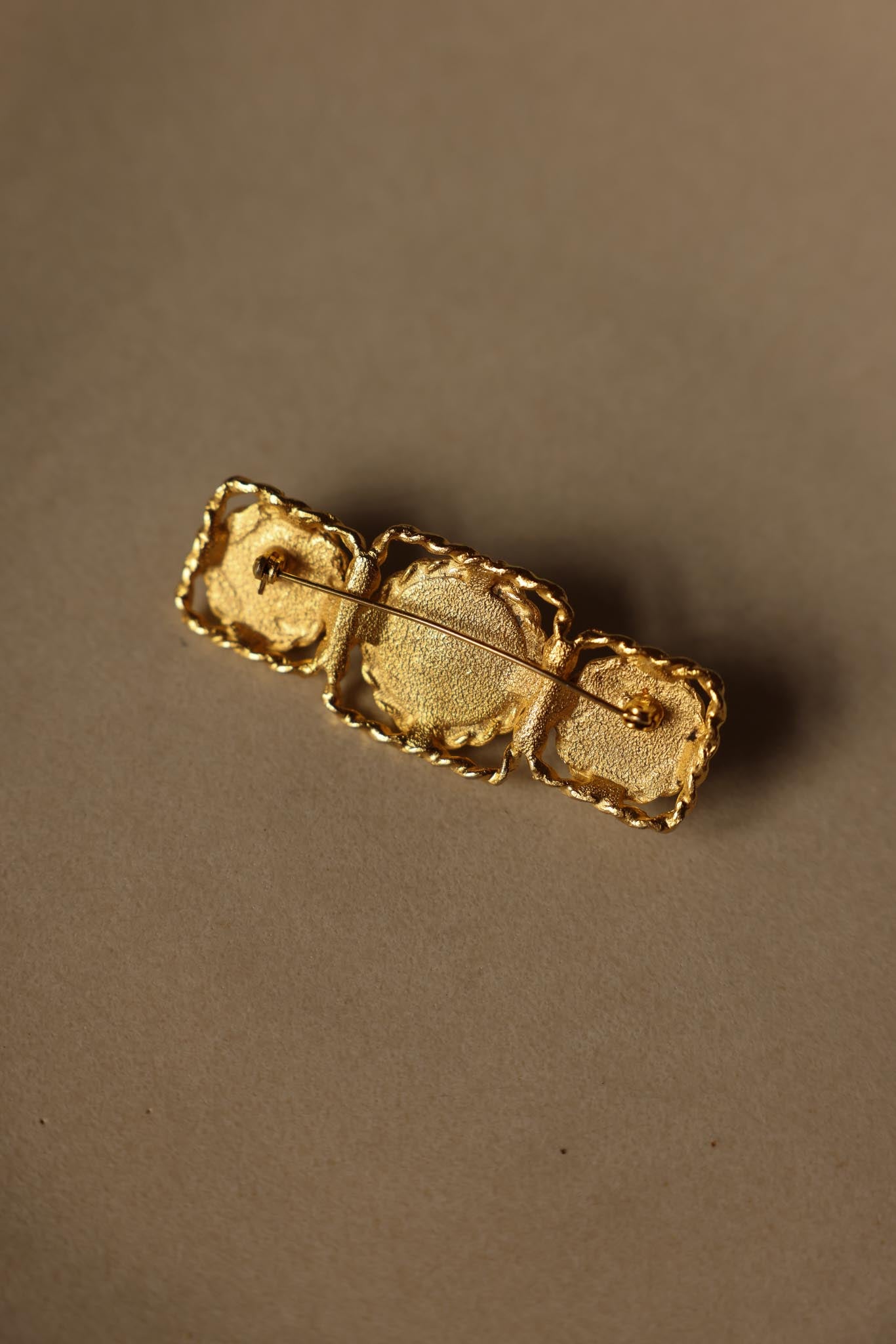Triple Pearl Twist Brooch