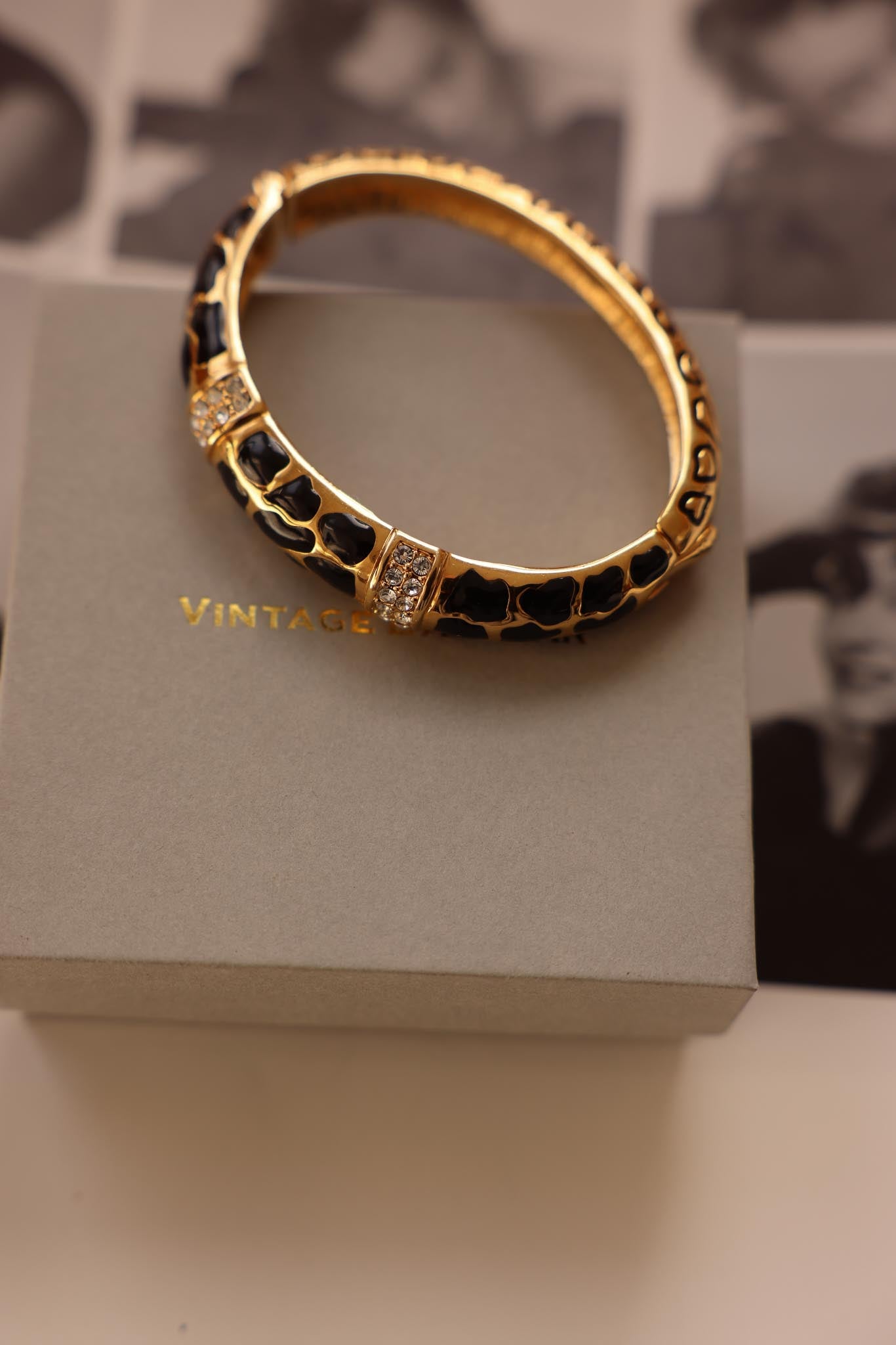 KJL Leopard Enamel Bracelet|Vintage Baazaar 