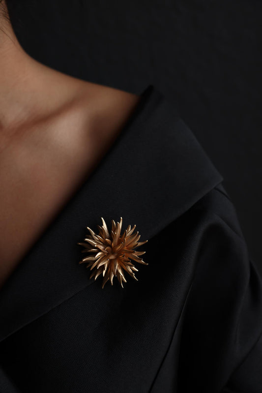 Golden Burst Brooch