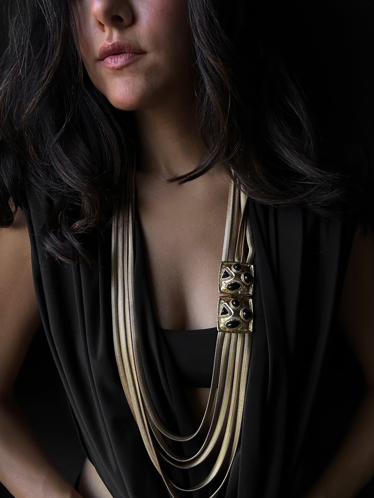 Golden Eclipse Statement Necklace|Vintage Baazaar 