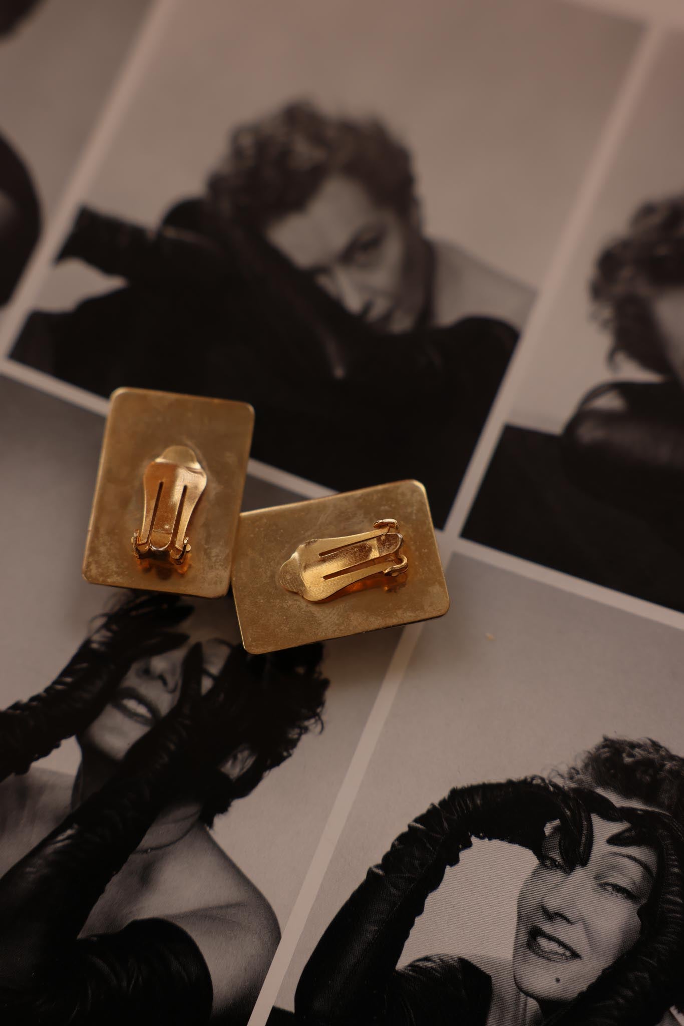 Radiant Gold Crystal Statement Earrings|Vintage Baazaar 