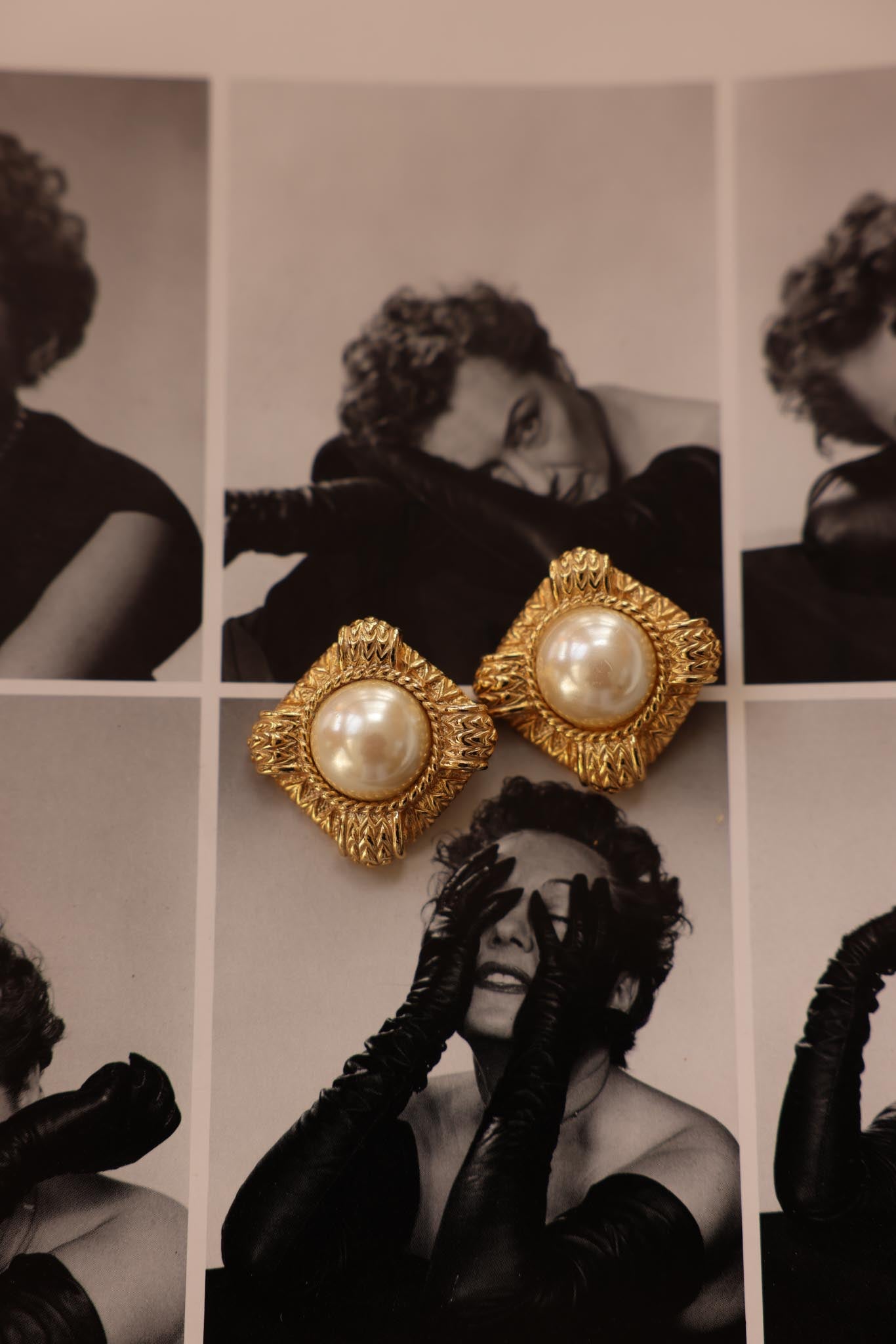 Regal Pearl Wreath  Earrings|Vintage Baazaar 