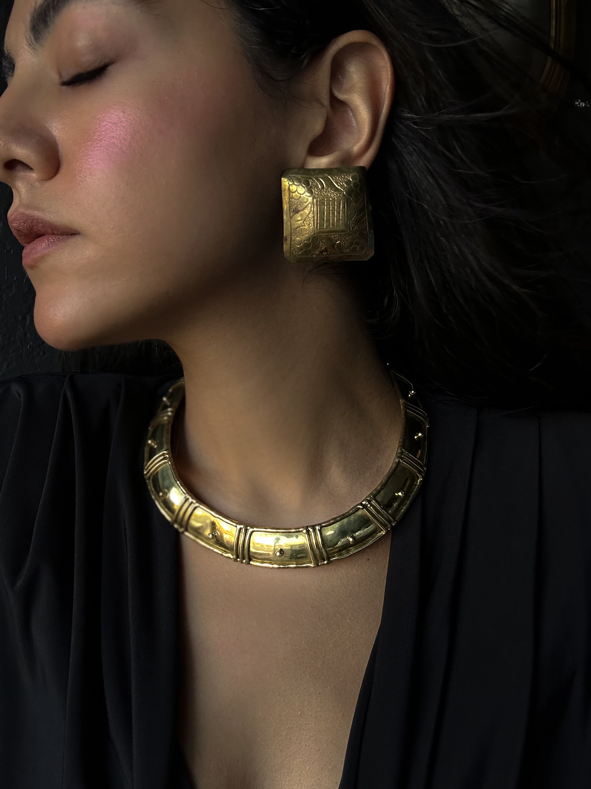 Brass  Temple Choker/ necklace|Vintage Baazaar 