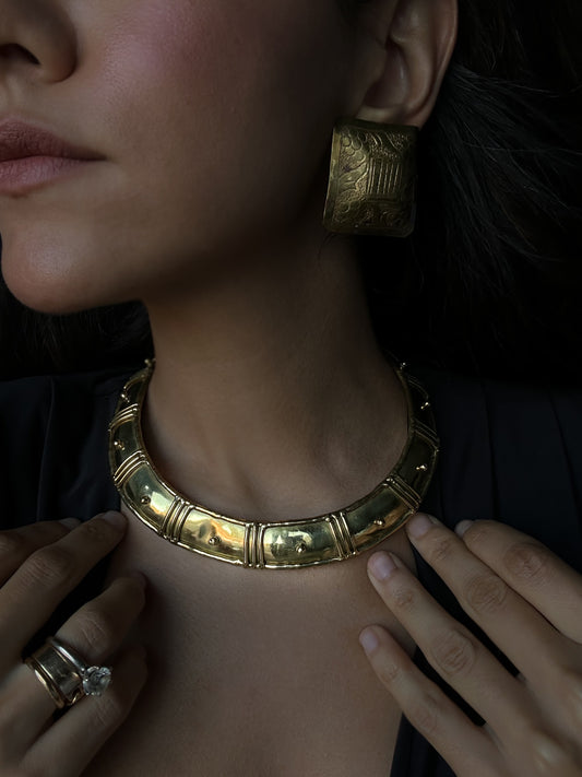 Brass  Temple Choker/ necklace|Vintage Baazaar 