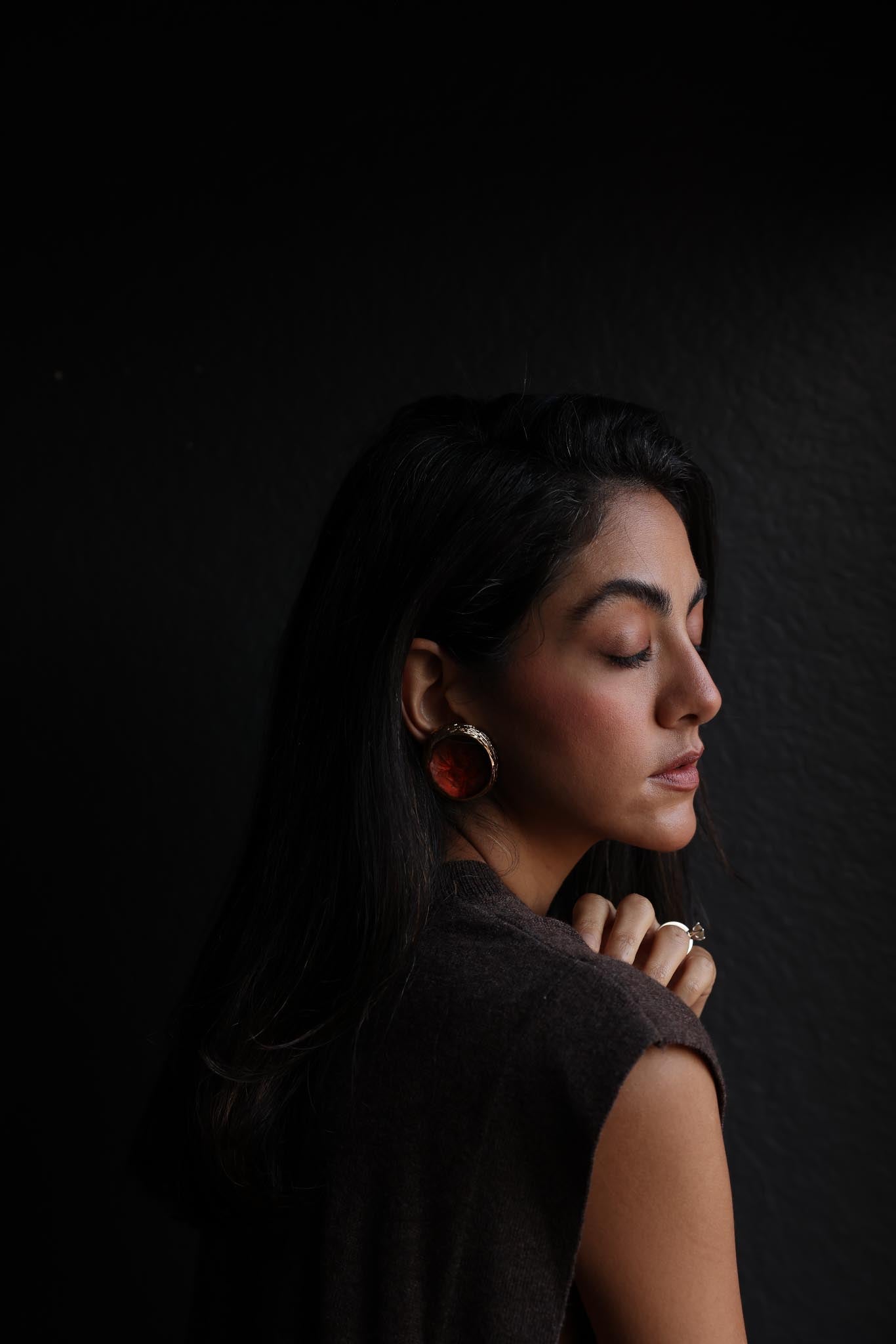 Sunset  Earrings Amber|Vintage Baazaar 