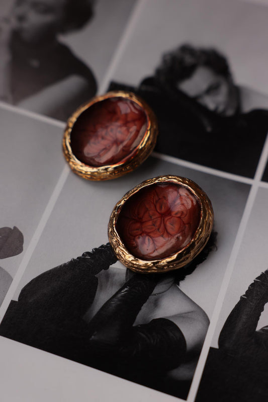 Sunset  Earrings Amber|Vintage Baazaar 