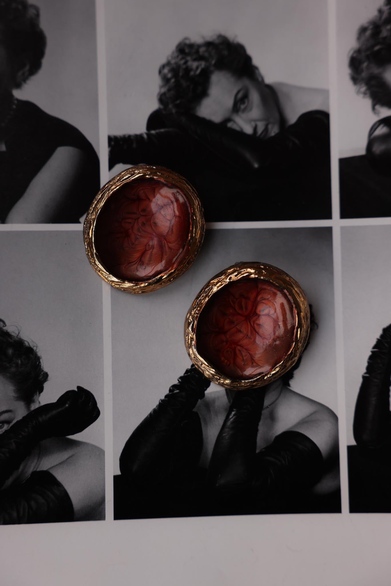 Sunset  Earrings Amber|Vintage Baazaar 