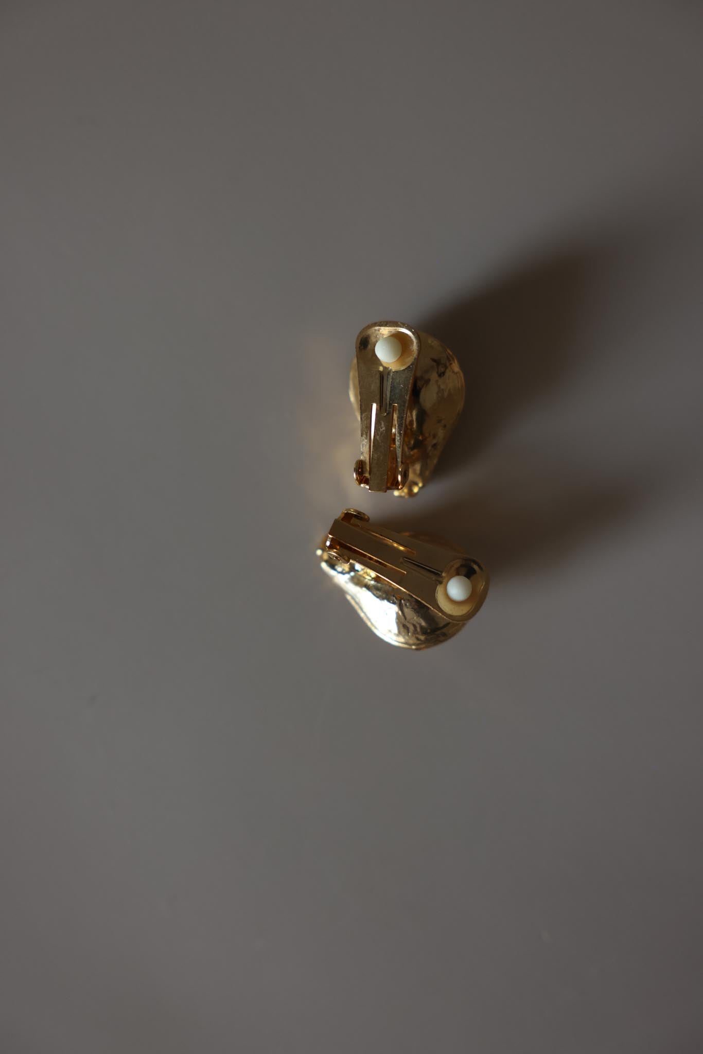Pearl Teardrop Rhinestone Clip-On Earrings