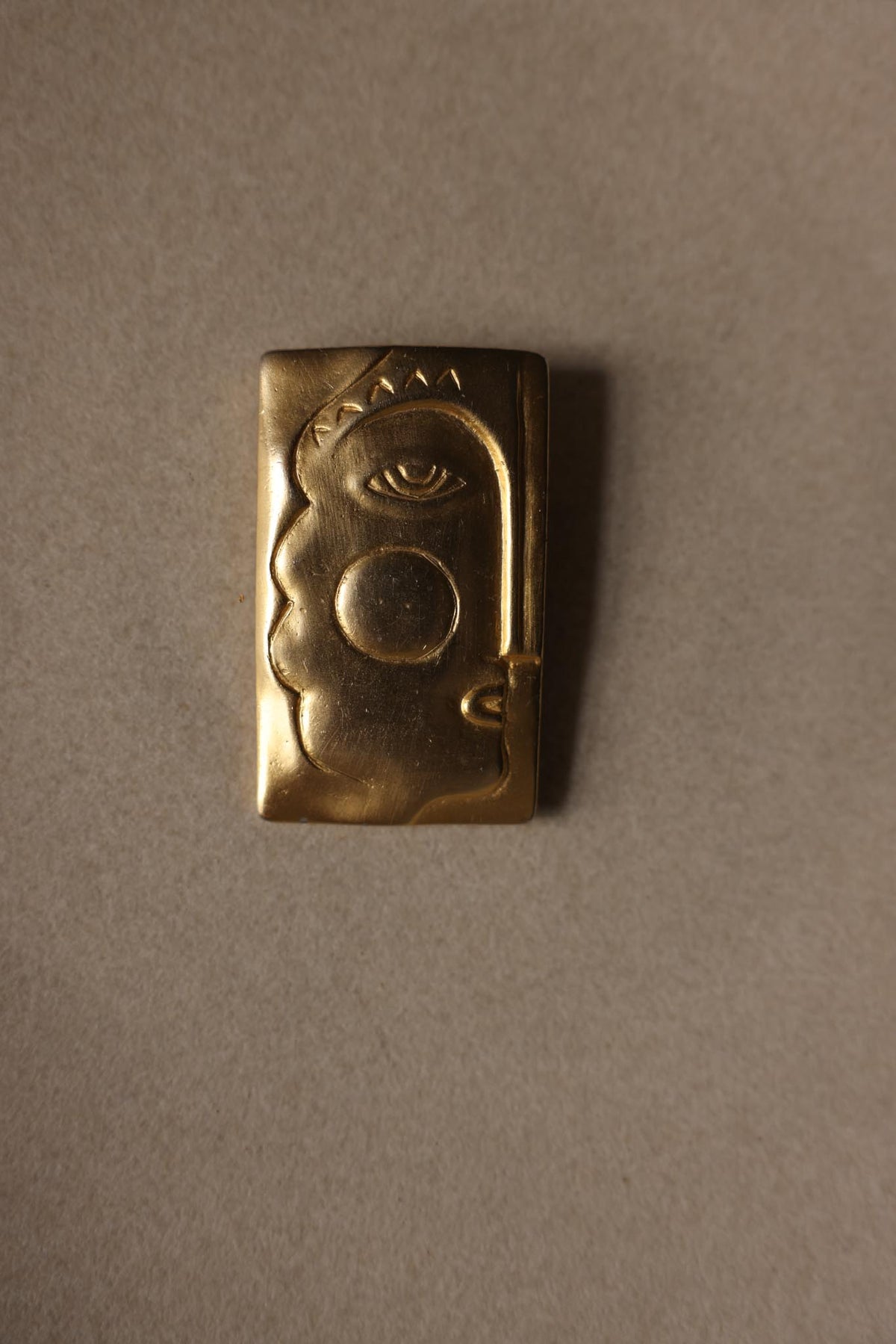 Modernist Gold-Tone Brooch