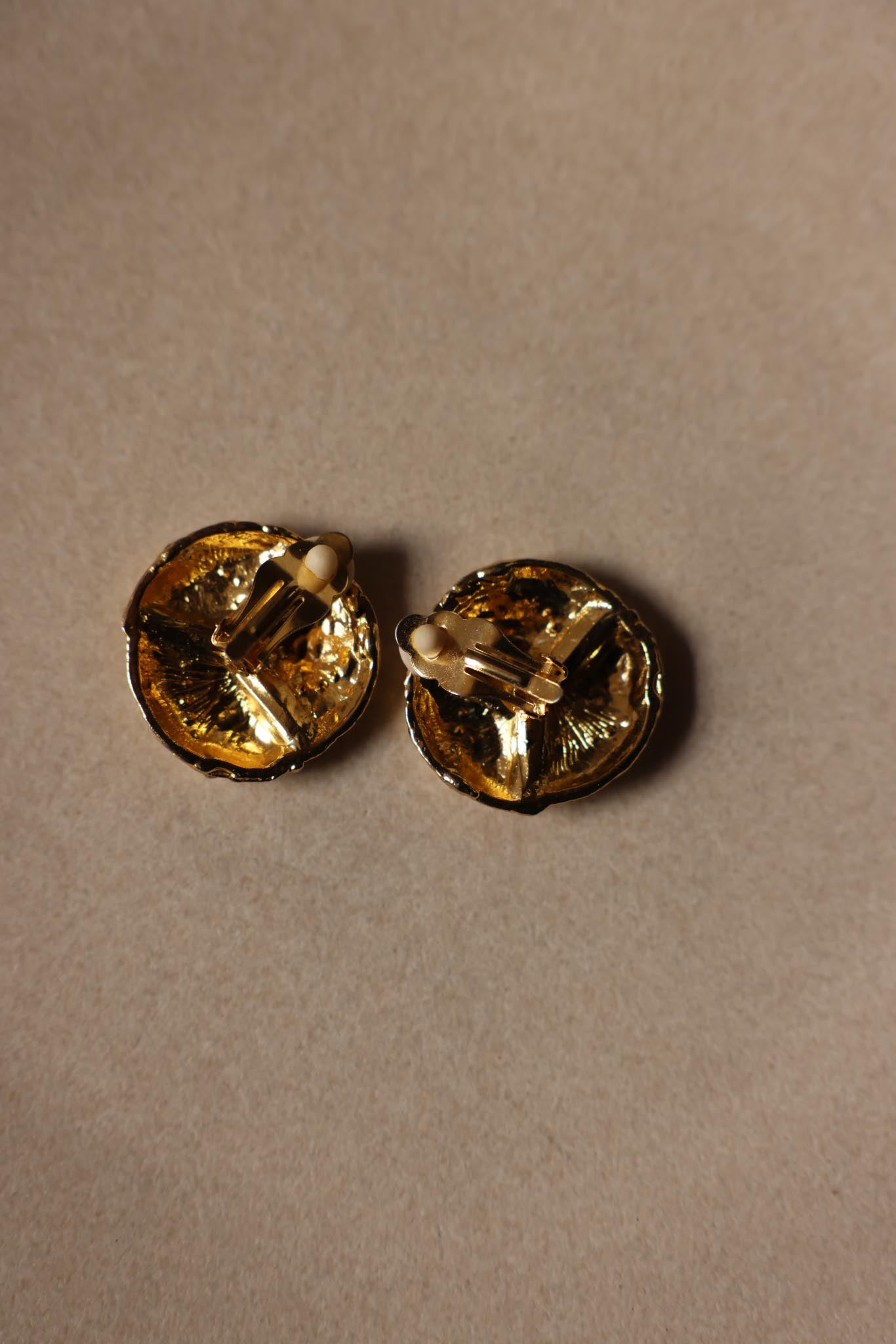 Golden Knot Rhinestone Clip-On Earrings