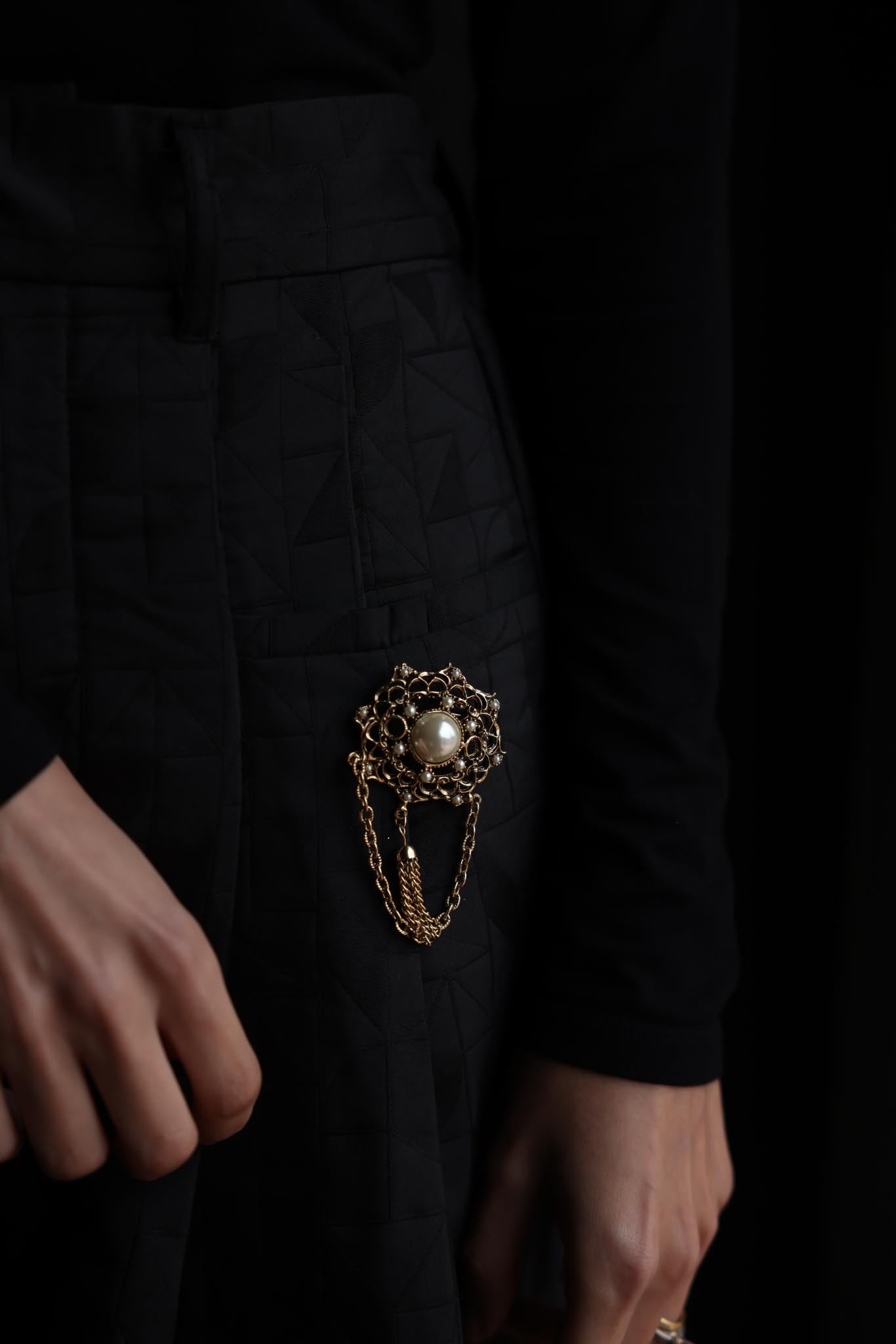 Regal Pearl Tassel Brooch|Vintage Baazaar 