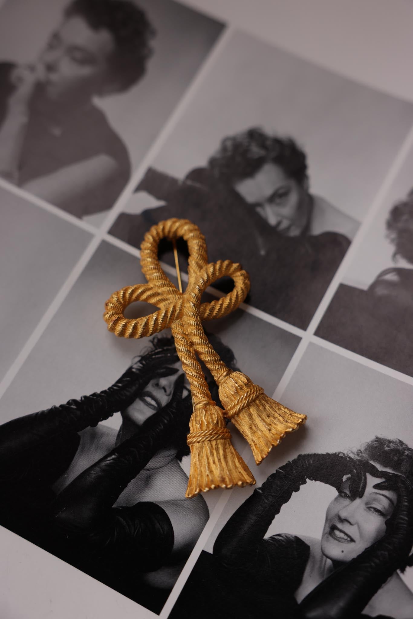 Givenchy Tassel Rope Bow Brooch|Vintage Baazaar 