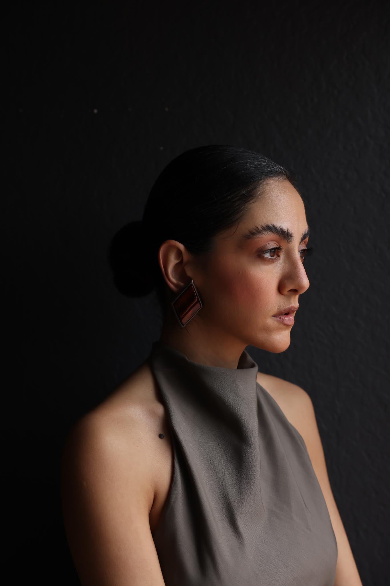 Bronze Ember Clip-On Earrings|Vintage Baazaar 