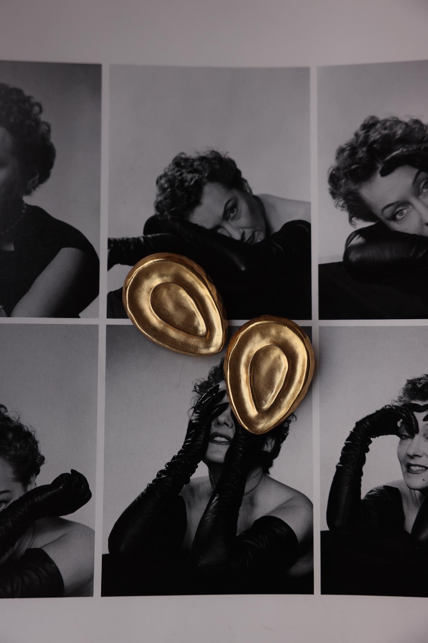 Golden Teardrop Earrings|Vintage Baazaar 