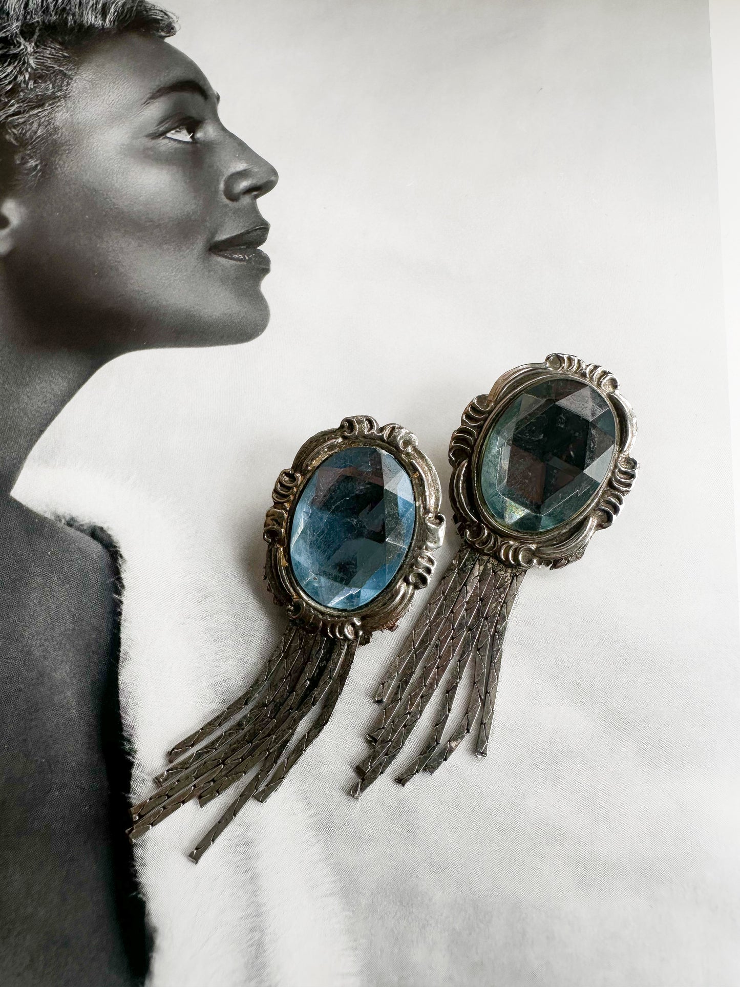 Blue Cascade Earrings|Vintage Baazaar 