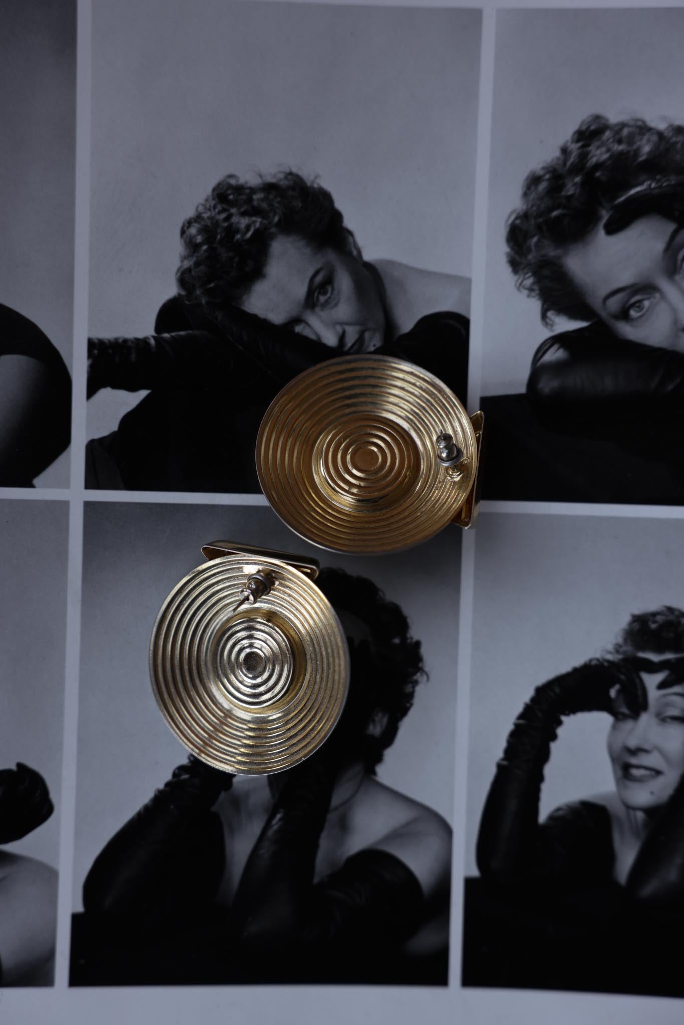 Golden Orbit Pearl Earrings|Vintage Baazaar 