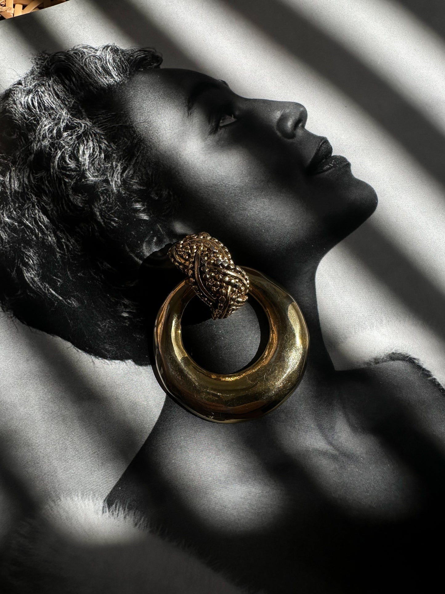 Golden Knot Hoops by Erwin Pearl|Vintage Baazaar 