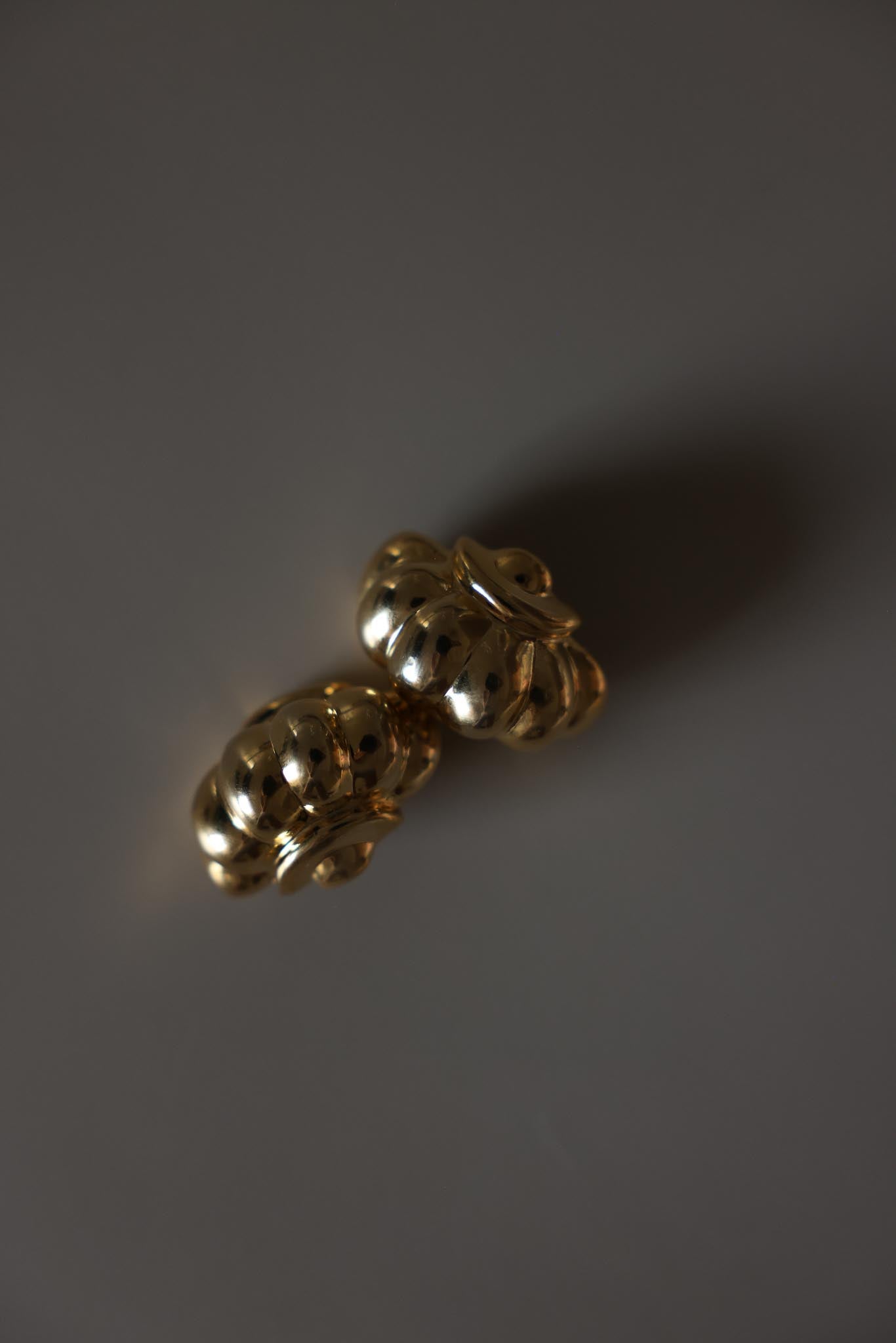 Chunky Gold Dome Clip-On Earrings