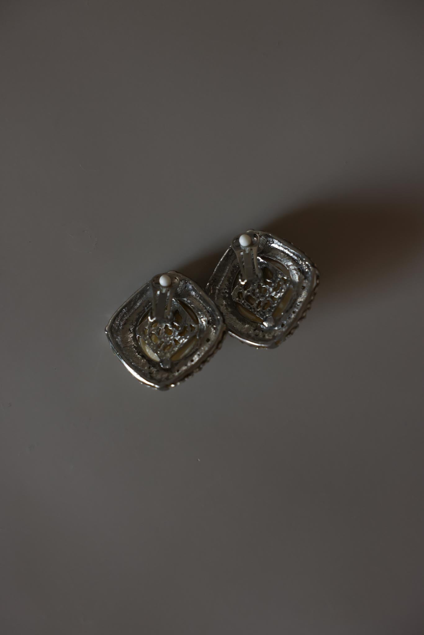 Pearl & Rhinestone Statement Clip-On Earrings