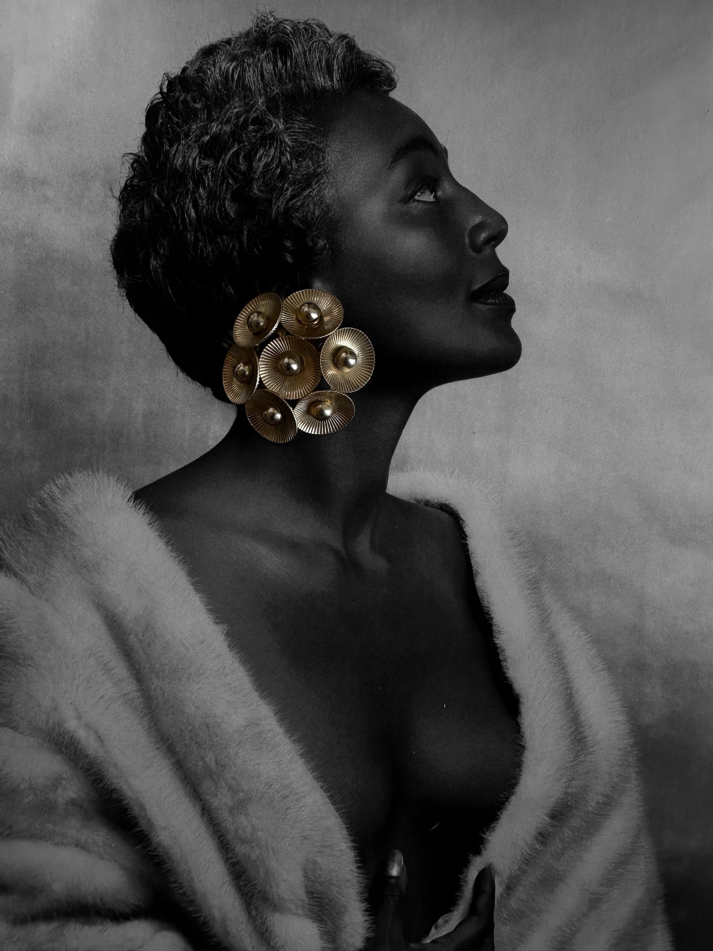 Golden Floral Cluster Earrings|Vintage Baazaar 