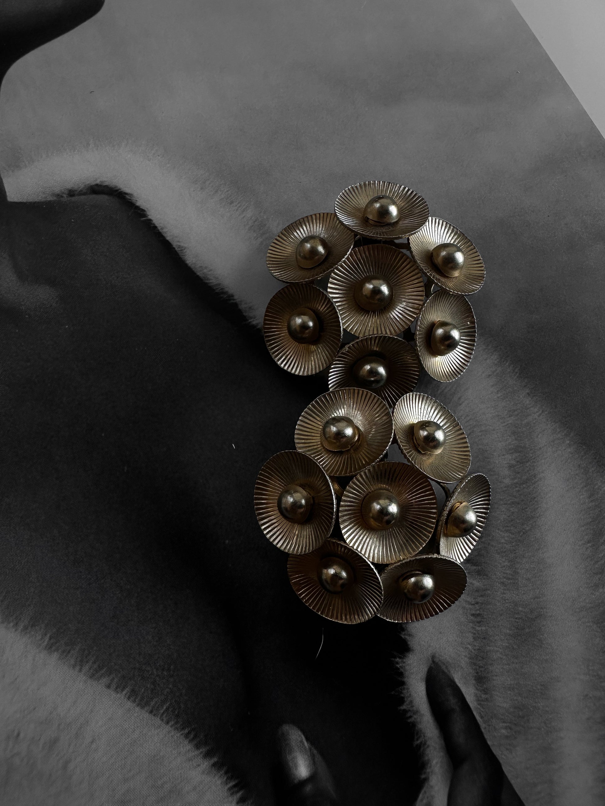 Golden Floral Cluster Earrings|Vintage Baazaar 