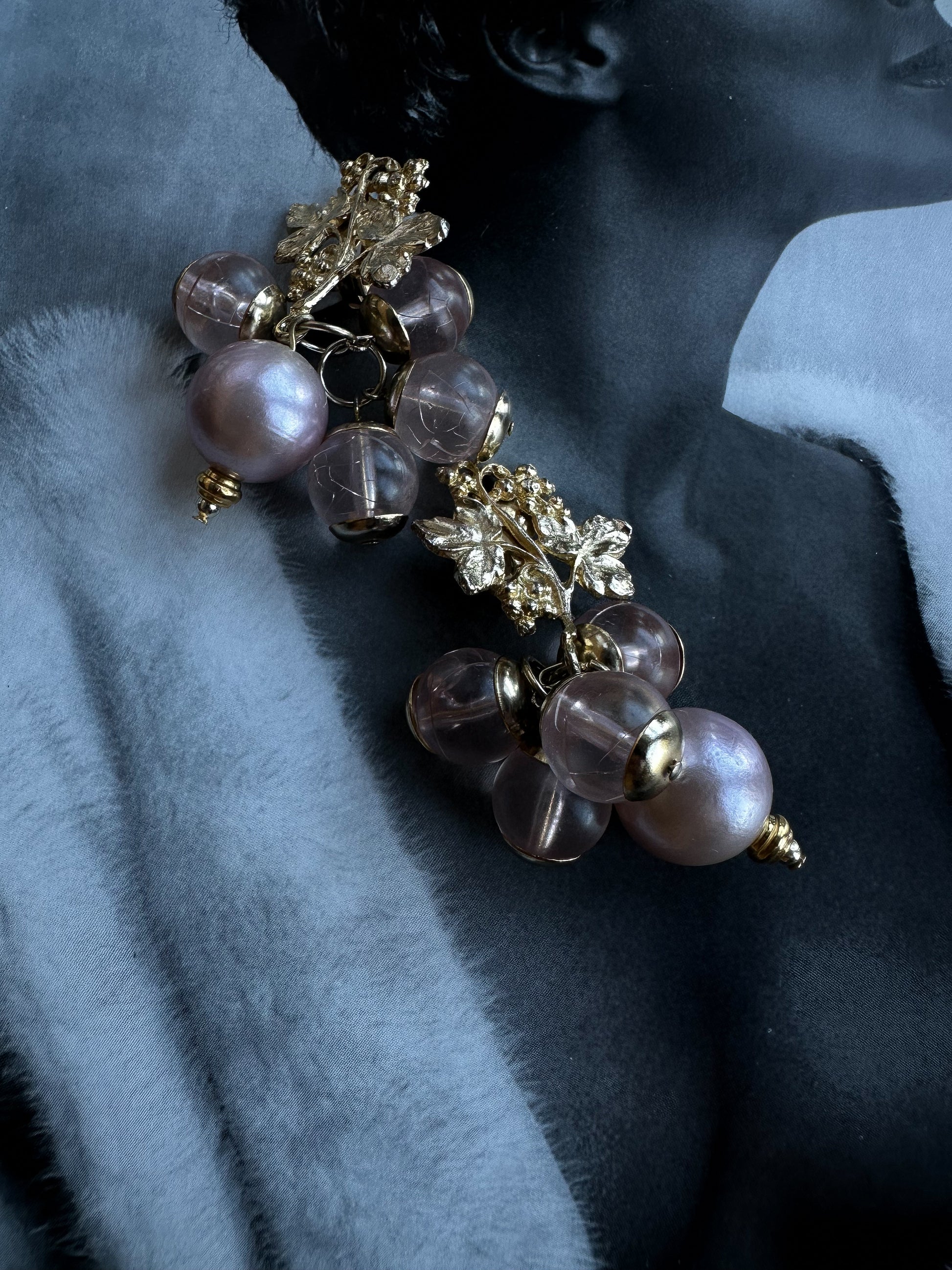 Blushing Grapevine Earrings|Vintage Baazaar 