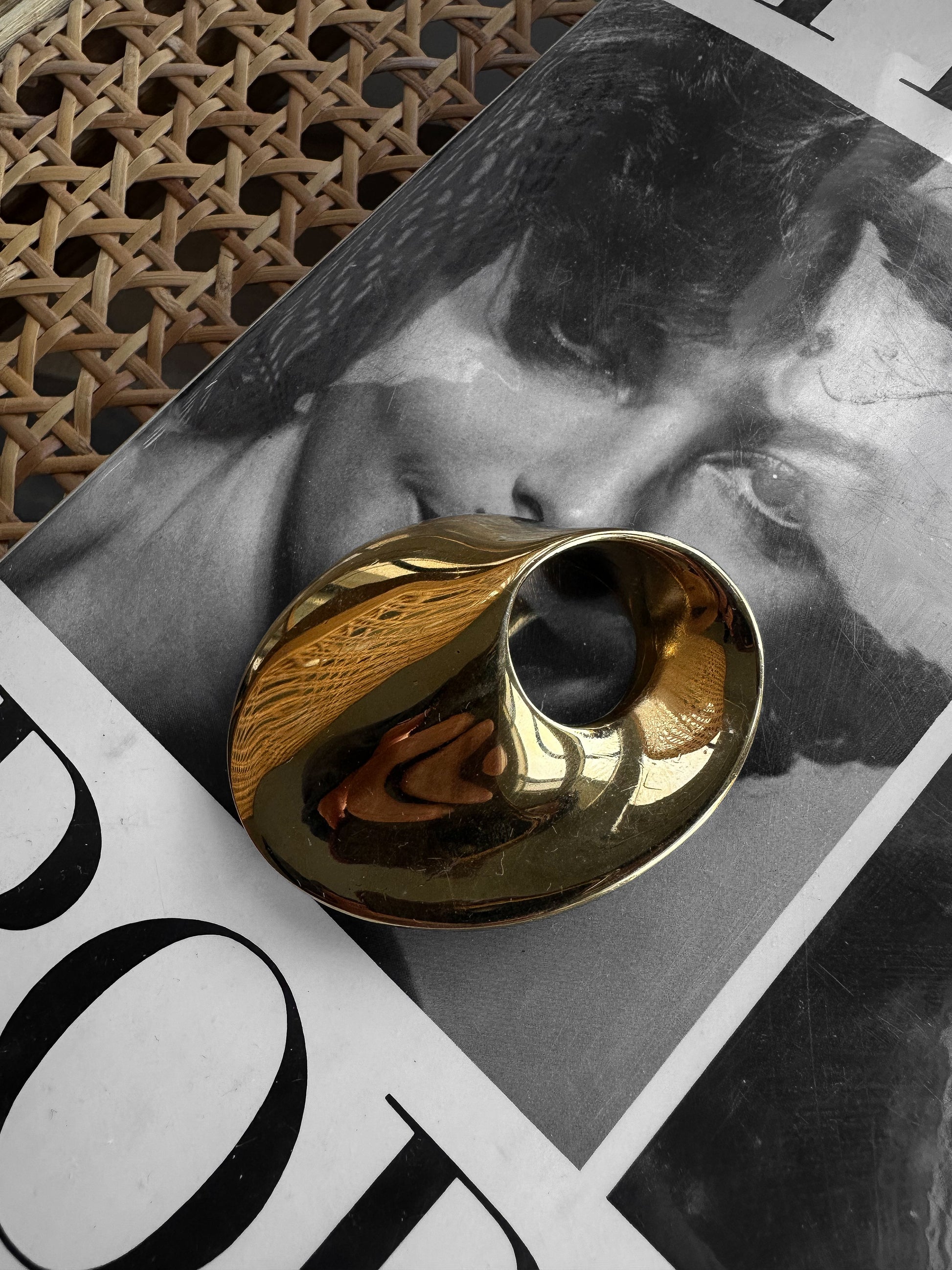 Monet Golden Eclipse Brooch|Vintage Baazaar 